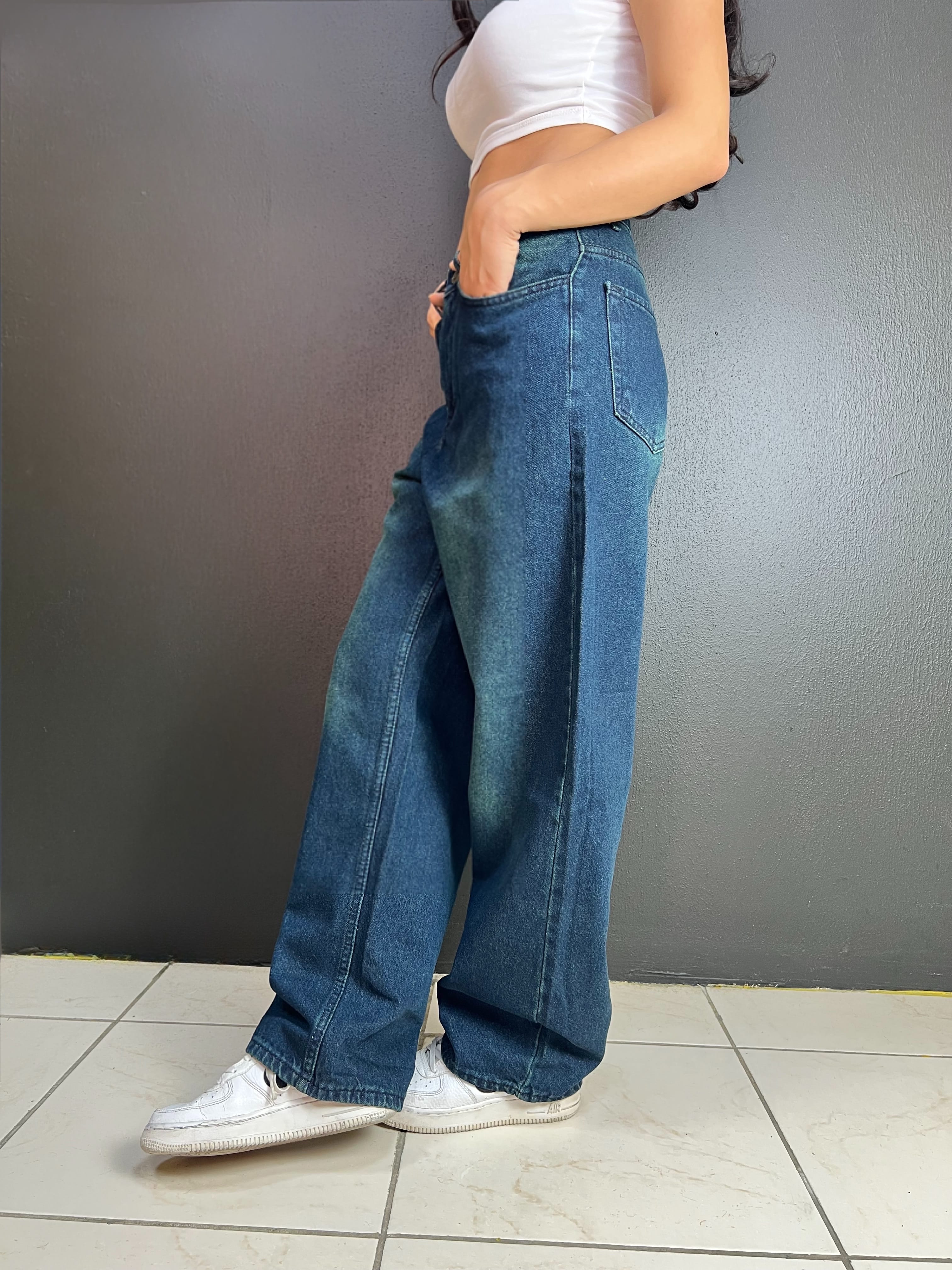 VİNTAGE YIKAMALI UNISEX BAGGY YEŞİL1