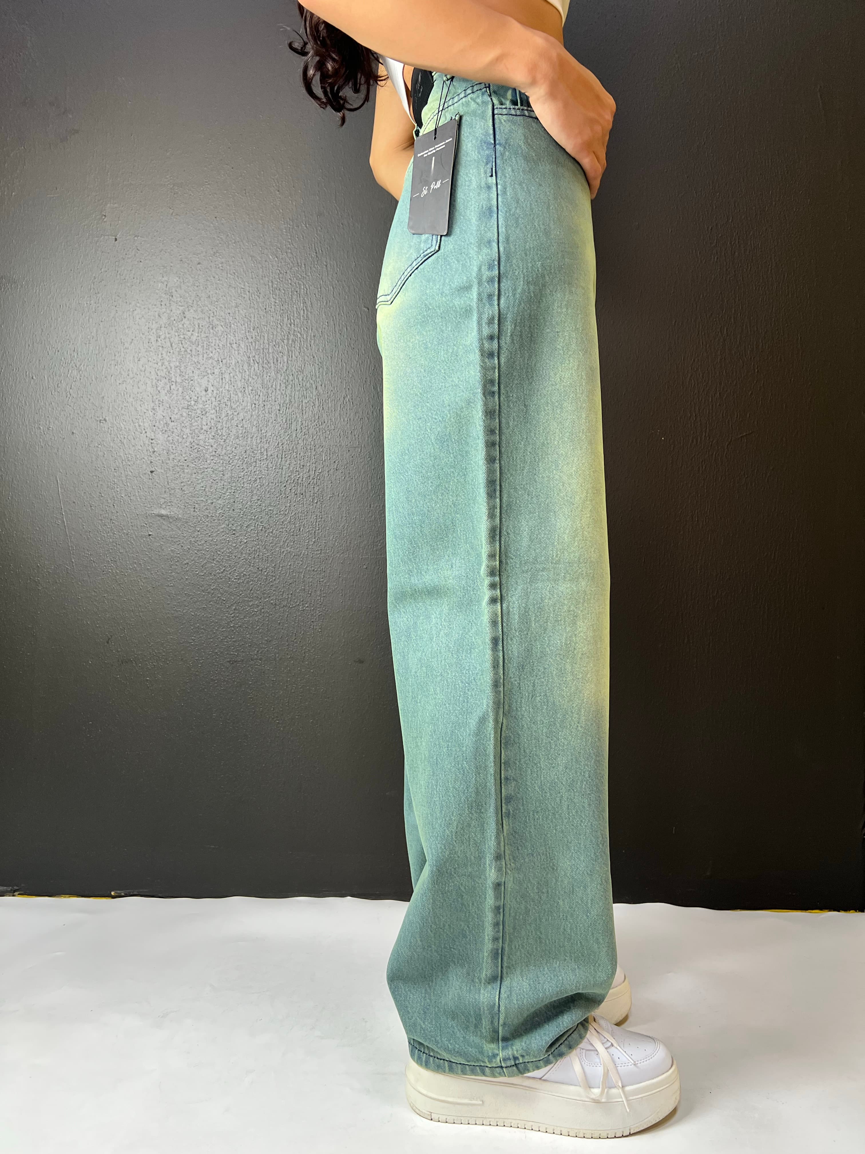 ESKİTME VİNTAGE YIKAMA UNİSEX BAGGY JEANS PANTOLON