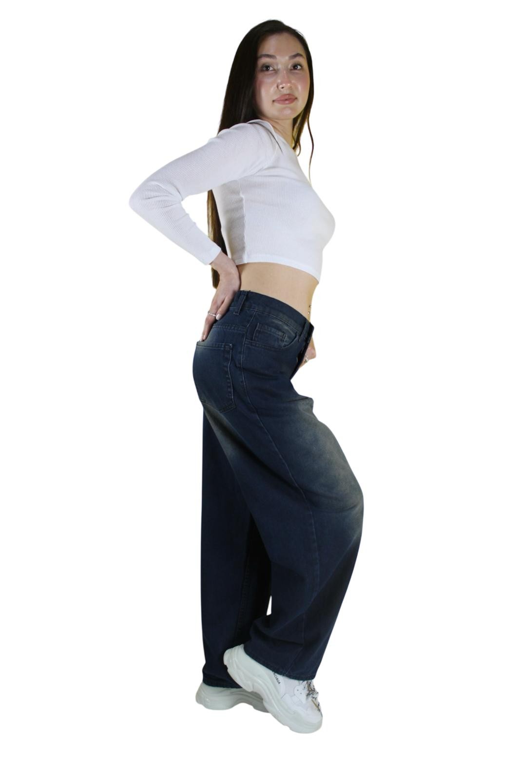 VİNTAGE ESKİTME YIKAMA UNİSEX BAGGY JEAN PANTOLON
