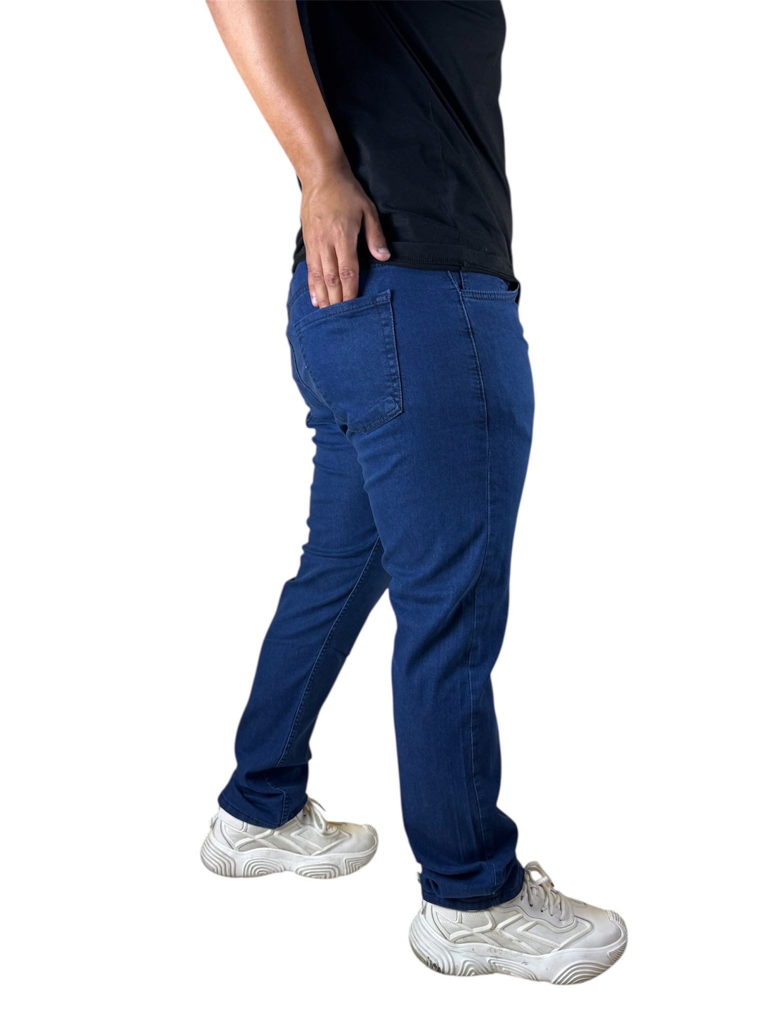 Likralı Klasik Pantolon Boru Paça Büyük Beden Erkek Jean