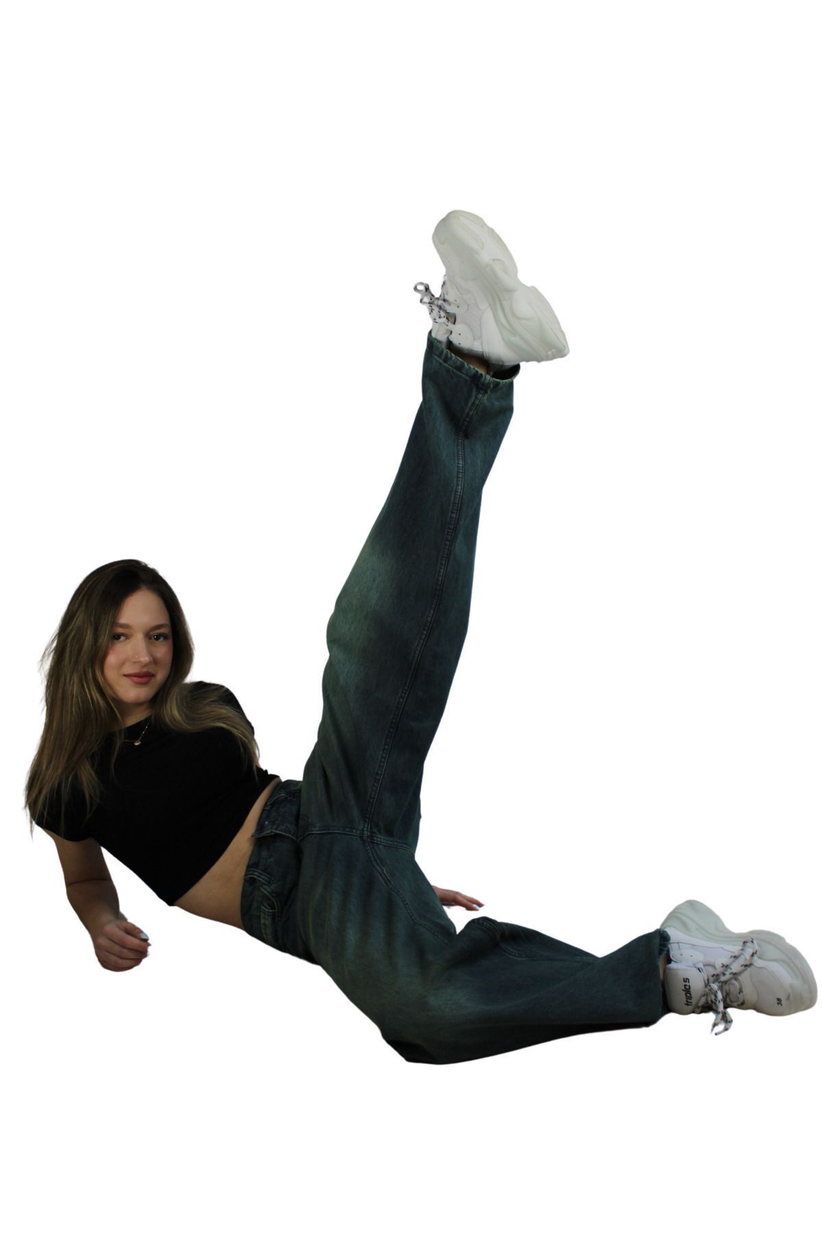 Eskitme Yıkama Baggy Jean Unisex Pantolon