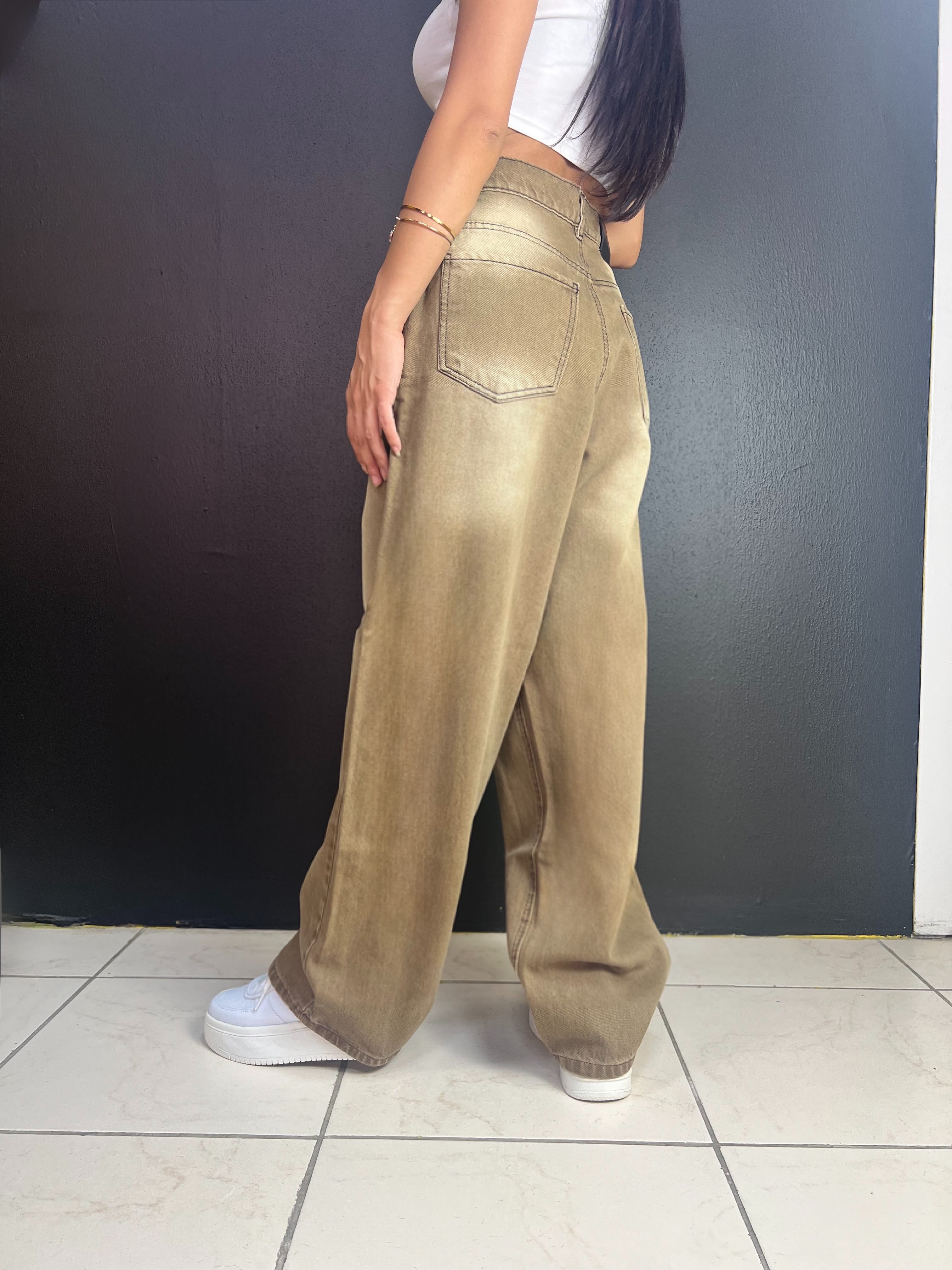 VİNTAGE YIKAMA UNİSEX VİZON BAGGY