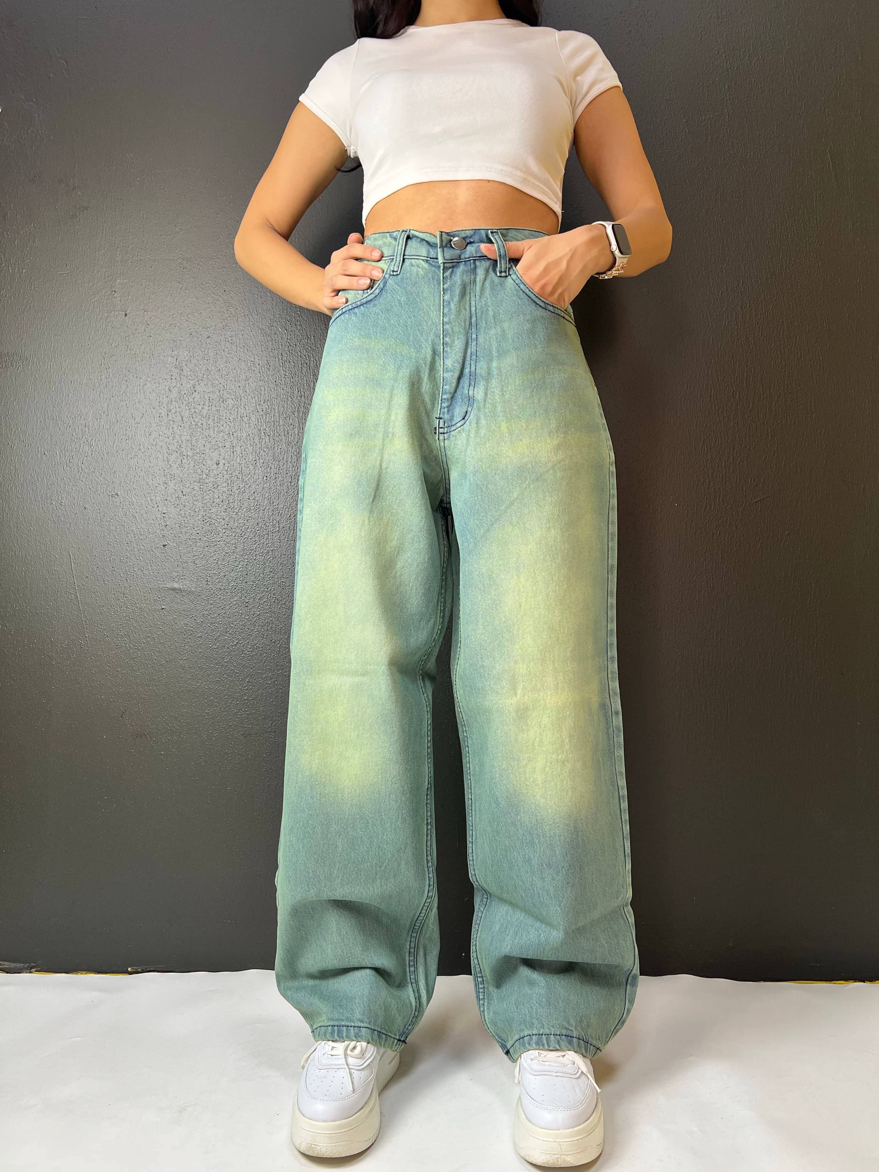 ESKİTME VİNTAGE YIKAMA UNİSEX BAGGY JEANS PANTOLON