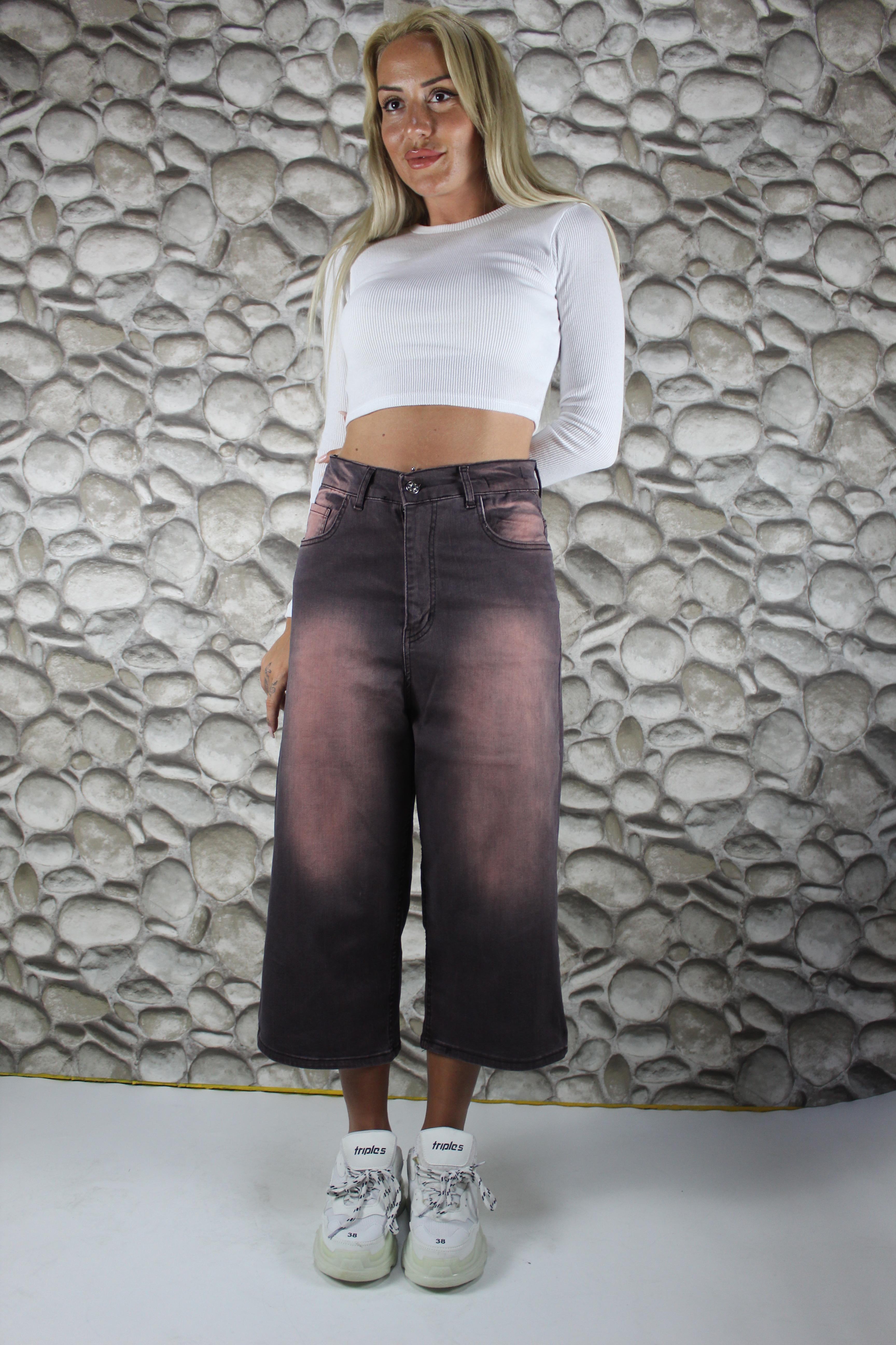 unisex likralı baggy şortolon - vitage mor
