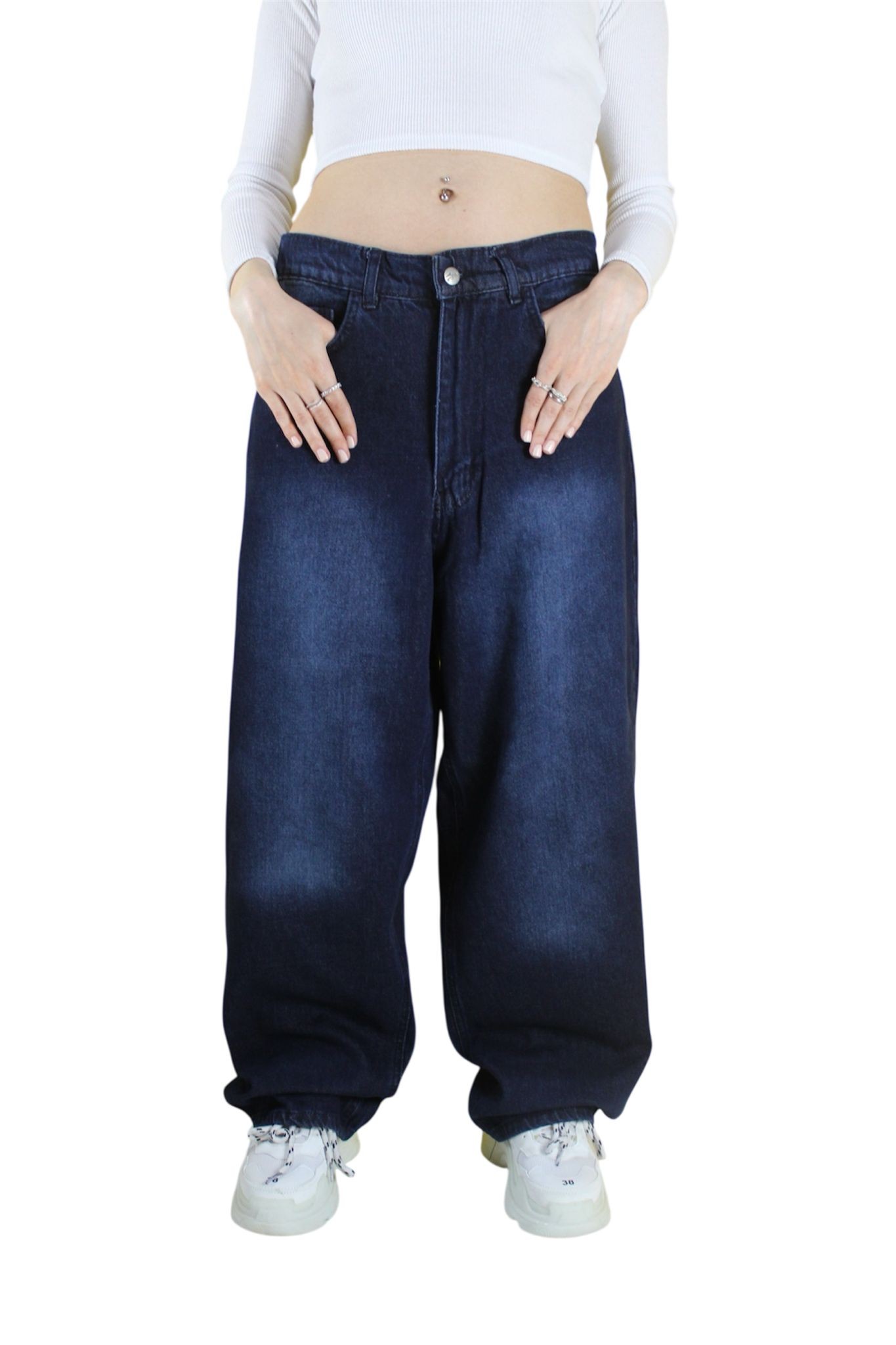 YIKAMALI UNİSEX BAGGY JEAN PANTOLON