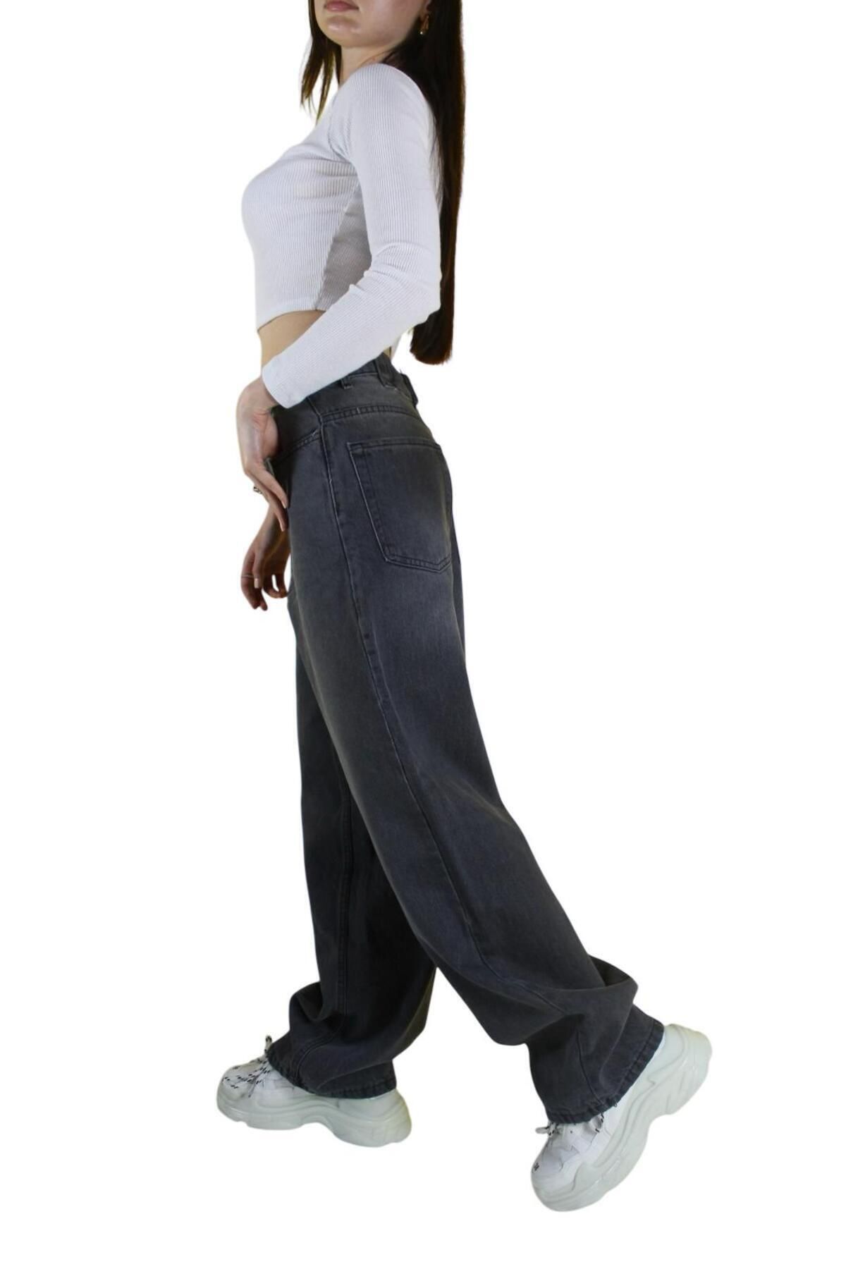 Unisex Eskitme Baggy Jeans