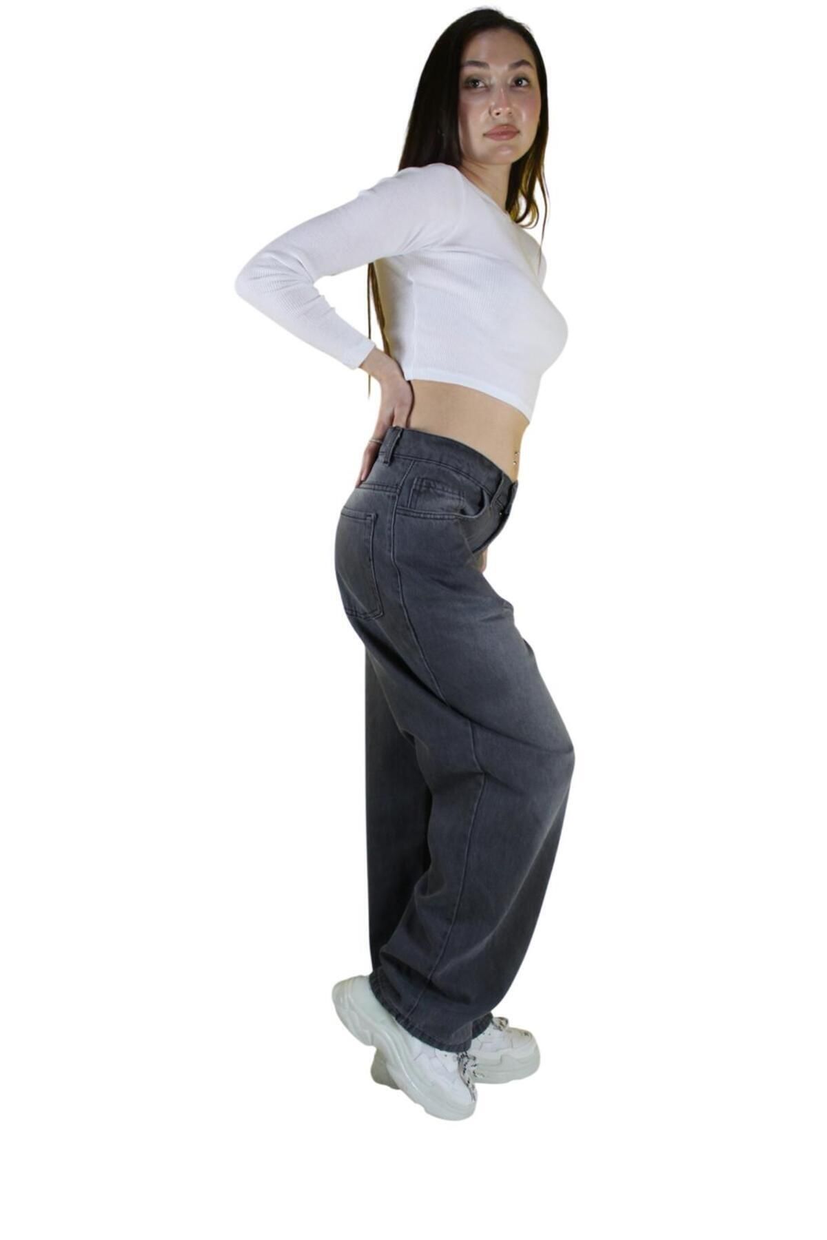 Unisex Eskitme Baggy Jeans