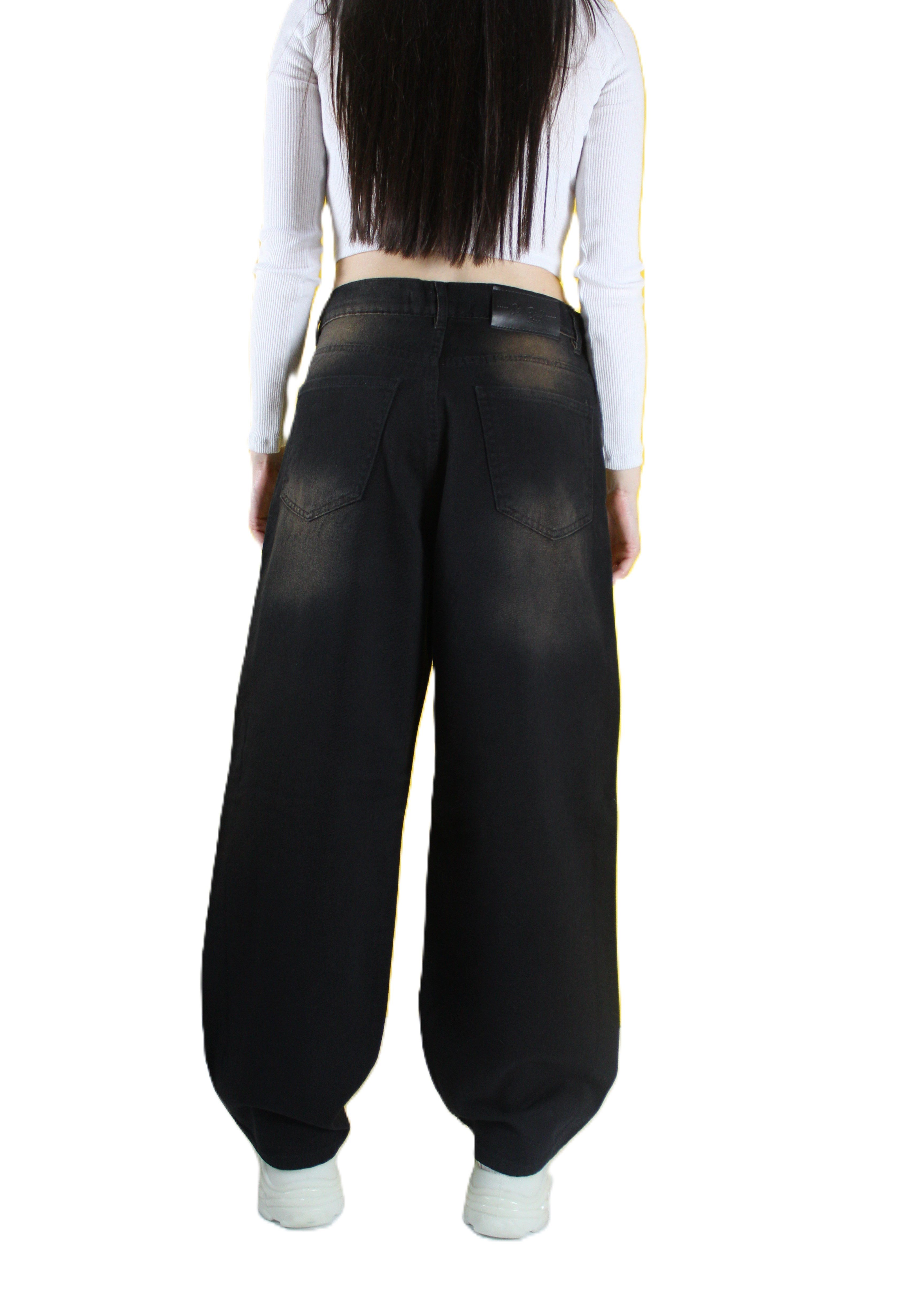 VİNTAGE ESKİTME YIKAMA UNİSEX BAGGY JEAN PANTOLON