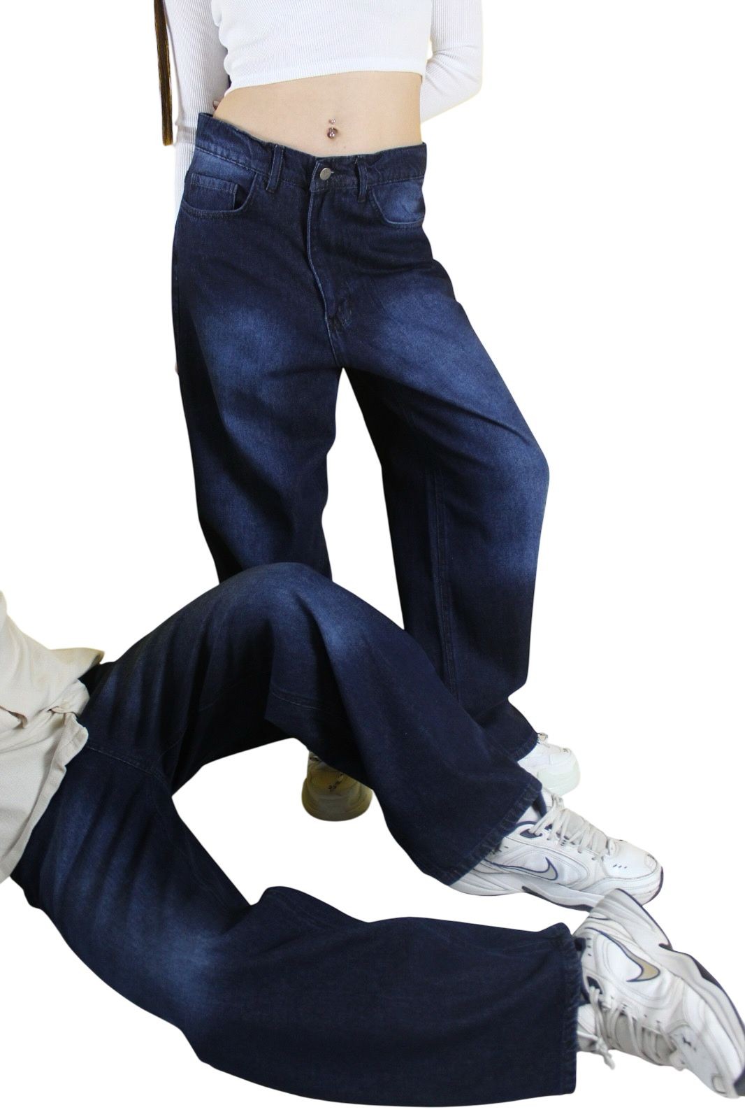 YIKAMALI UNİSEX BAGGY JEAN PANTOLON