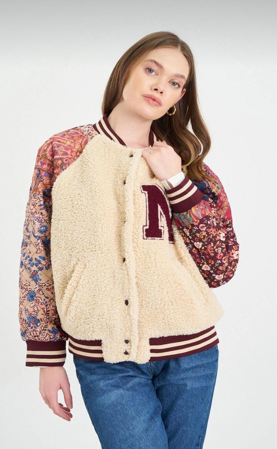 Etnik Desen Bumber Kolej Ceket