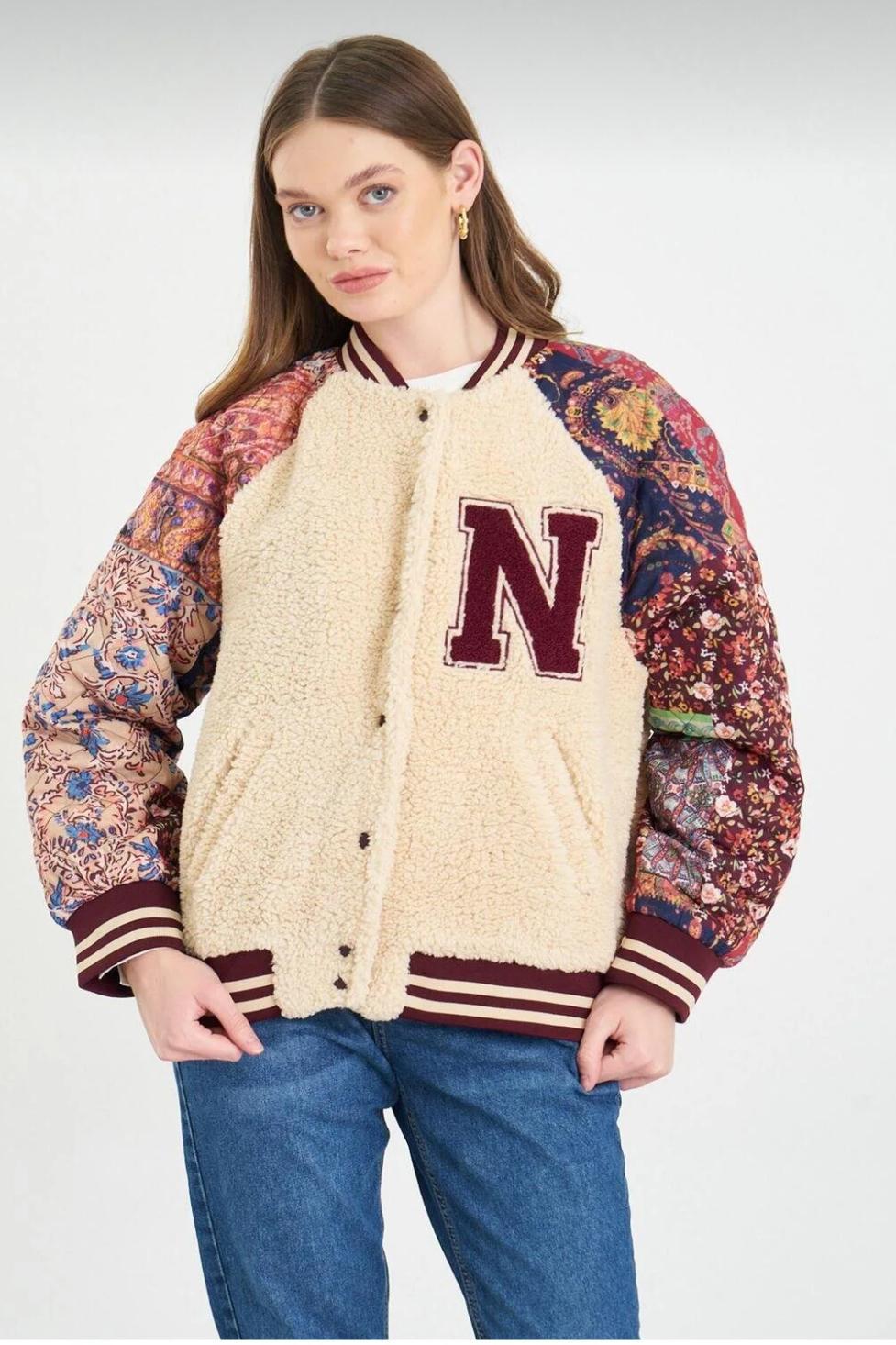 Etnik Desen Bumber Kolej Ceket