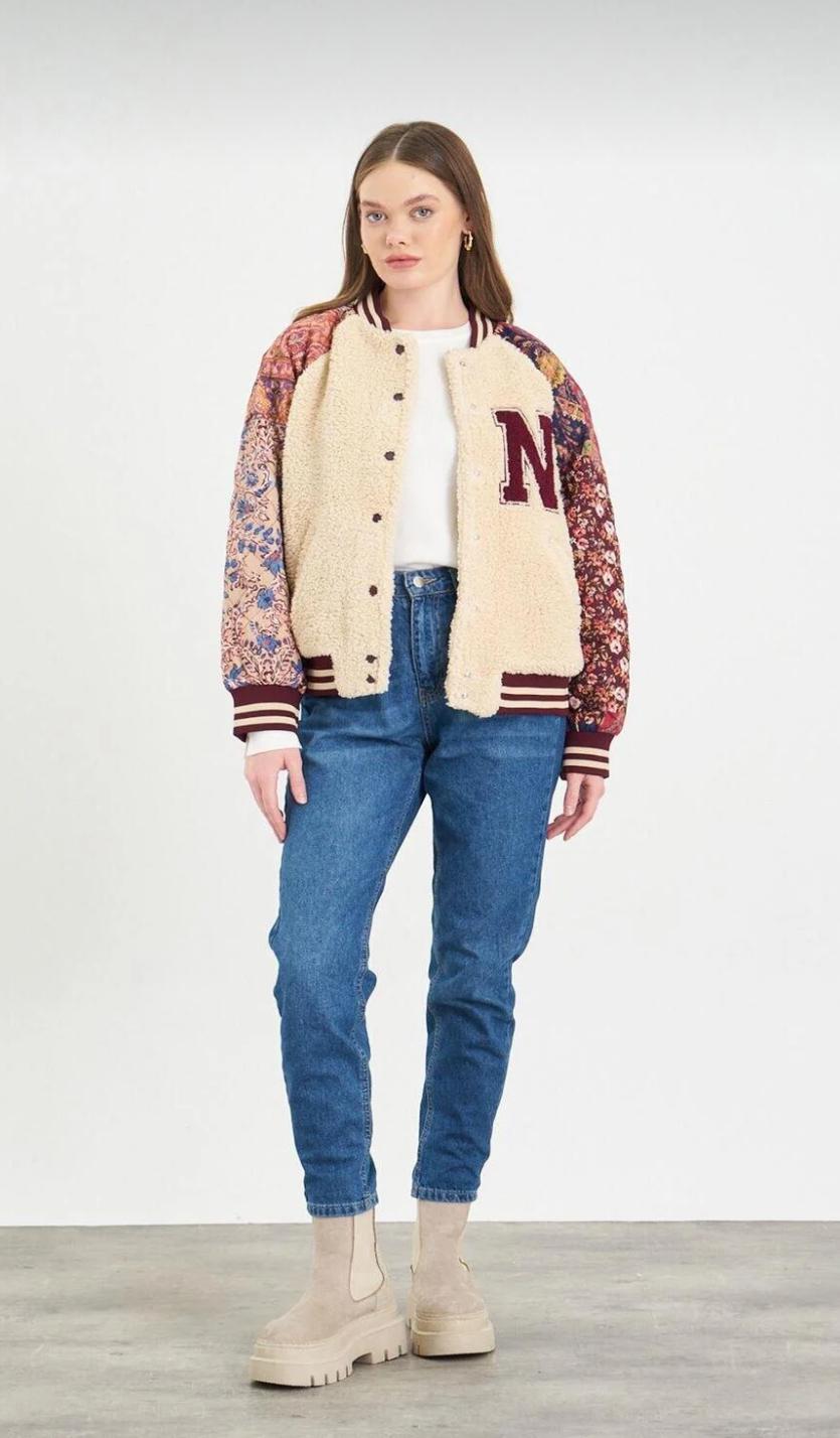 Etnik Desen Bumber Kolej Ceket