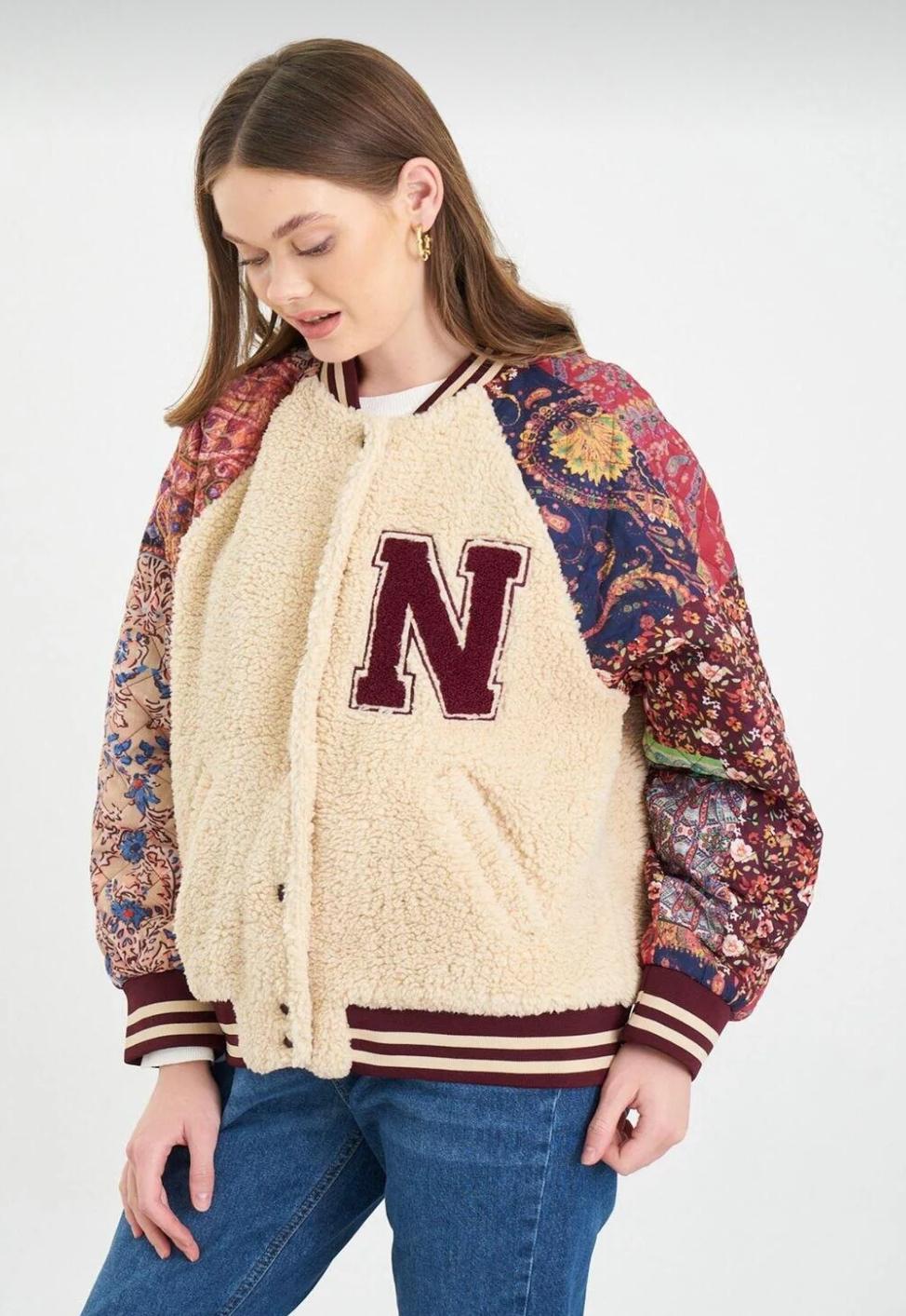 Etnik Desen Bumber Kolej Ceket