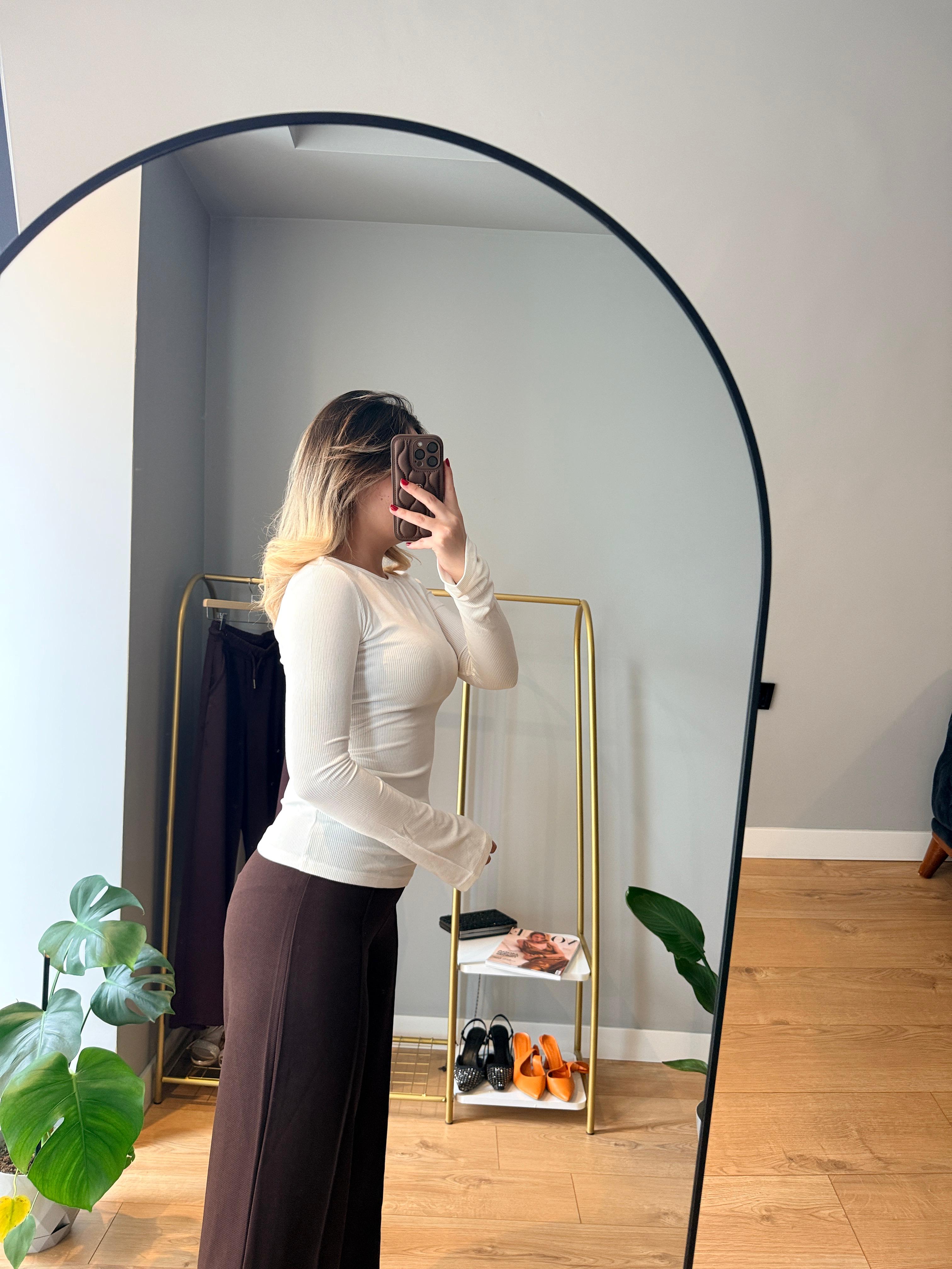 Ekru Kayık Kaka Fitilli Bady