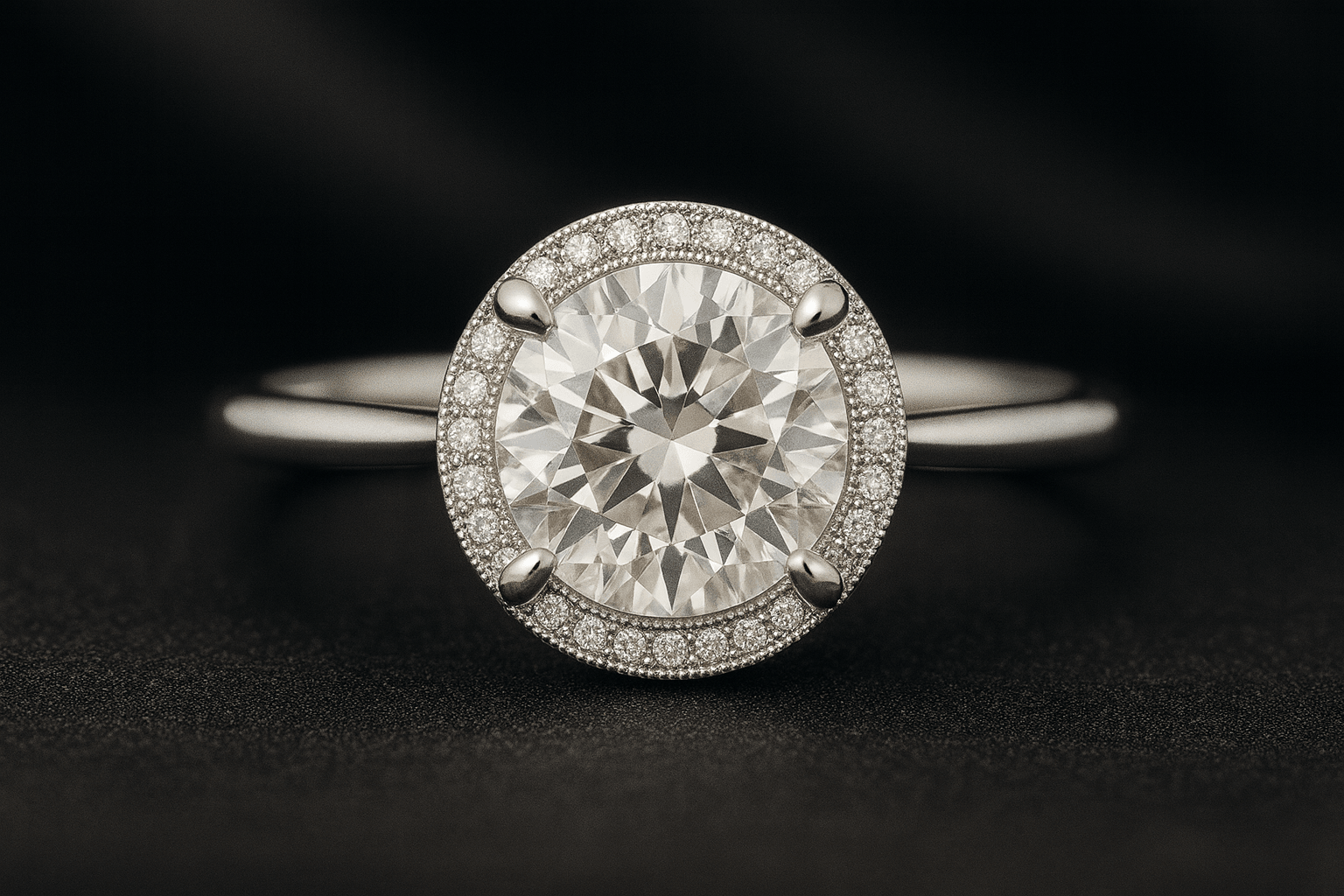 Halo Minimal Tektaş Lab Grown Diamond Yüzük
