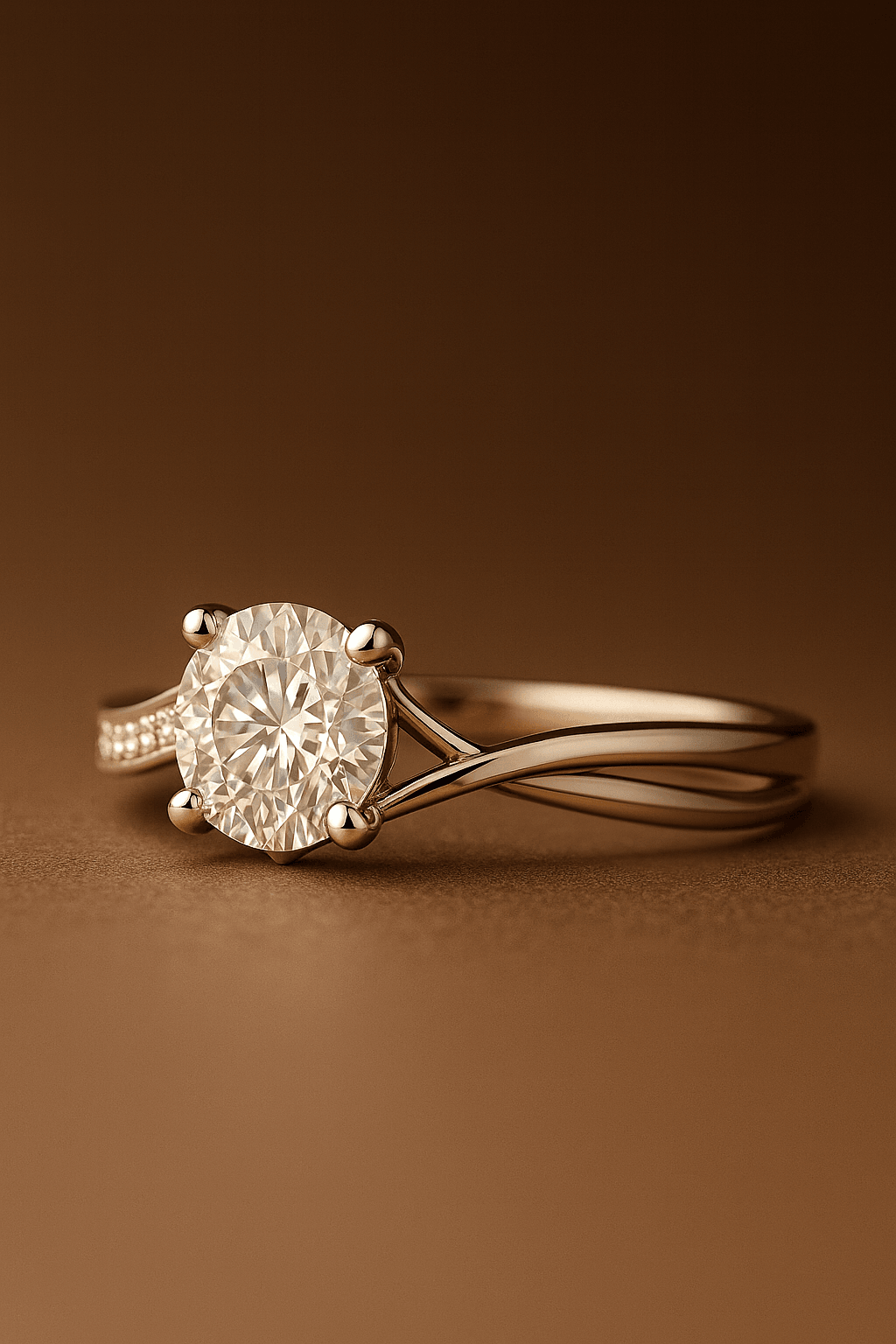 Twist Pavé Shank Lab Grown Diamond Yüzük