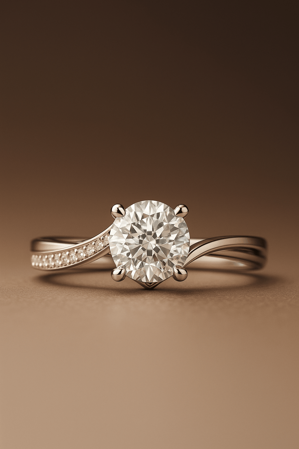 Twist Pavé Shank Lab Grown Diamond Yüzük