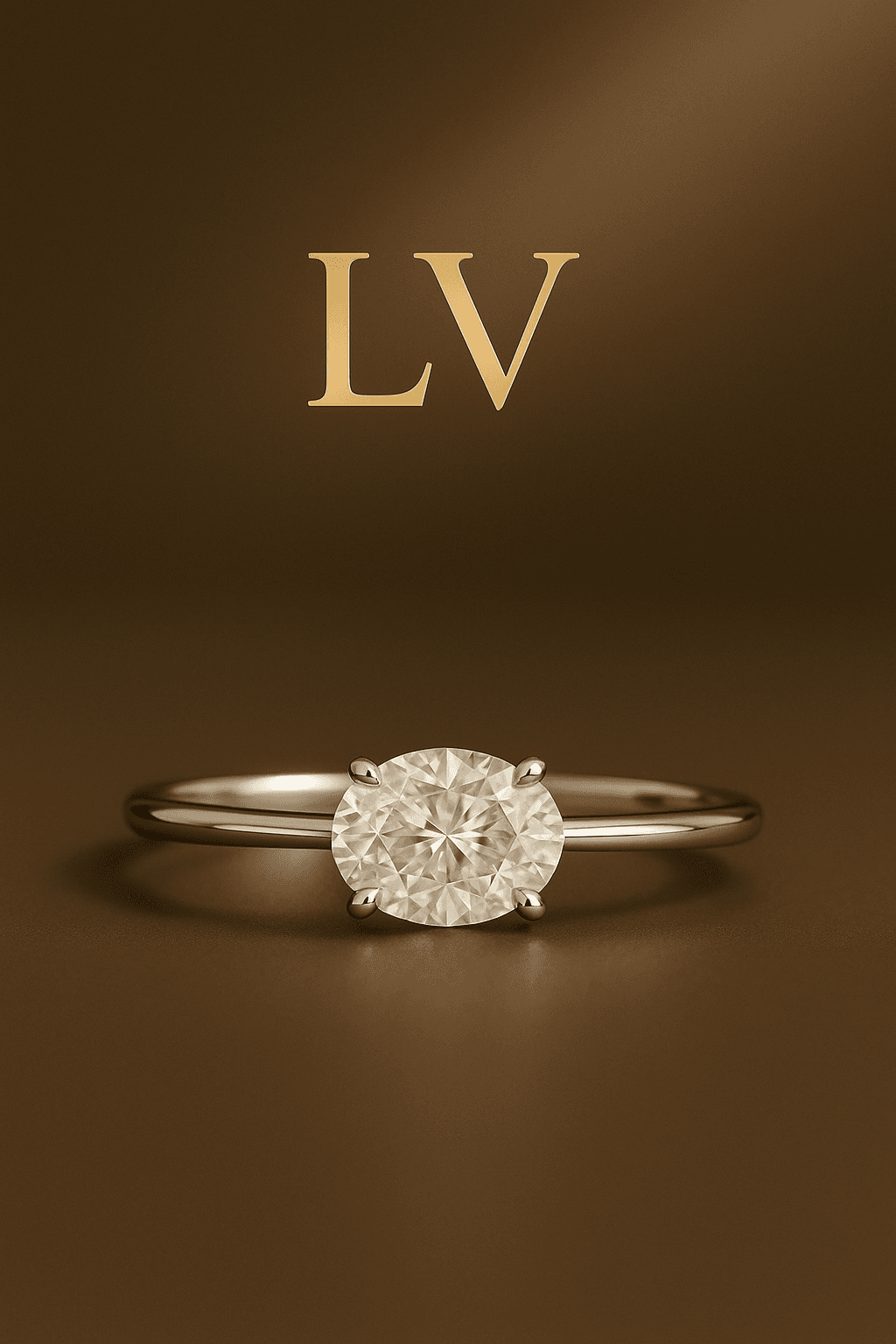 EVYANA | East-West Oval Cut Tektaş Yüzük – Modern Zarafet ve Anlamlı Sadelik