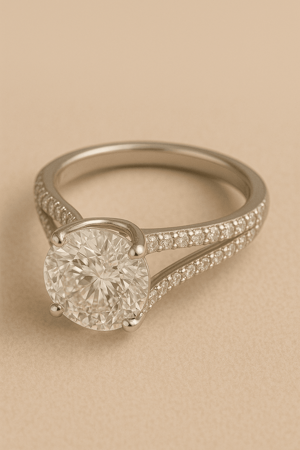 Eternal Radiance Split-Shank Diamond Ring