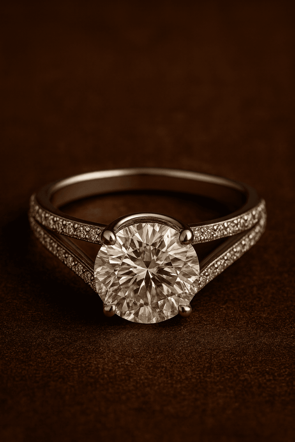 Eternal Radiance Split-Shank Diamond Ring