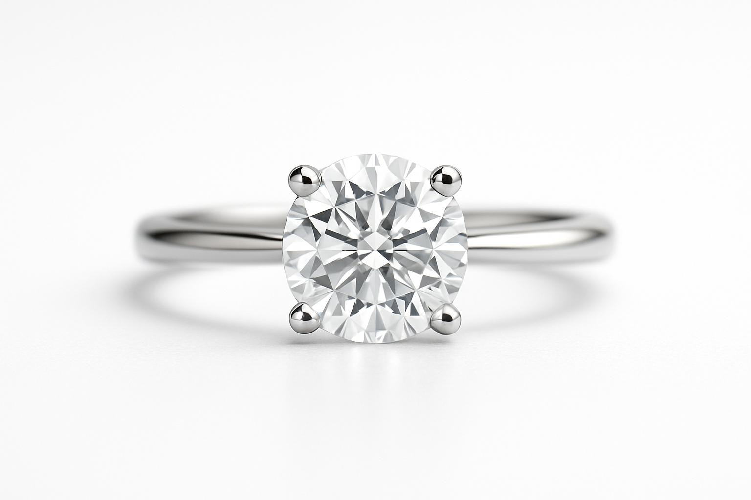 EVYANA Round Cut Tektaş Yüzük