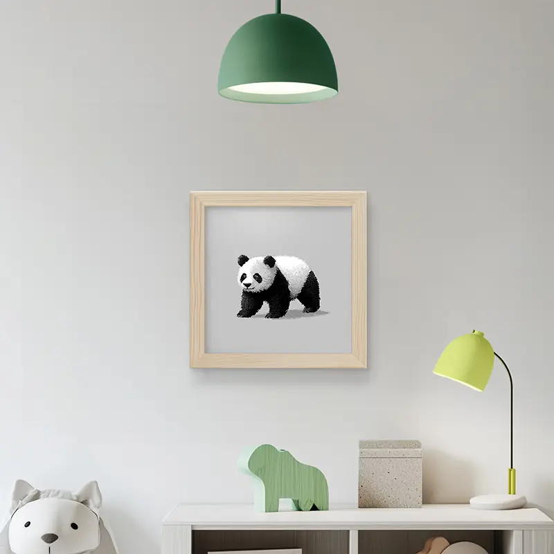 Wander Panda bebek odası tablosu
