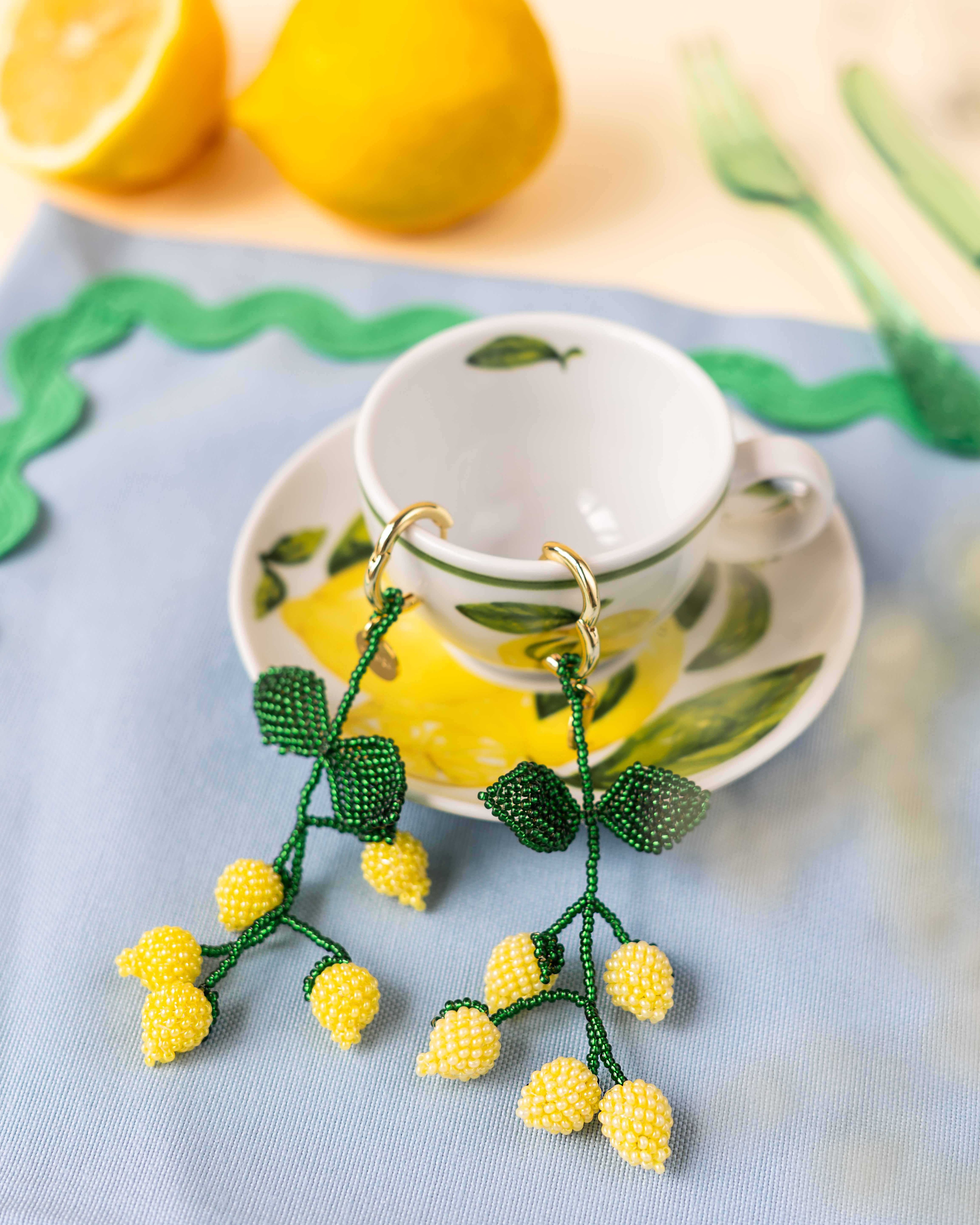 LEMON BLOSSOM PENDANT EARRINGS