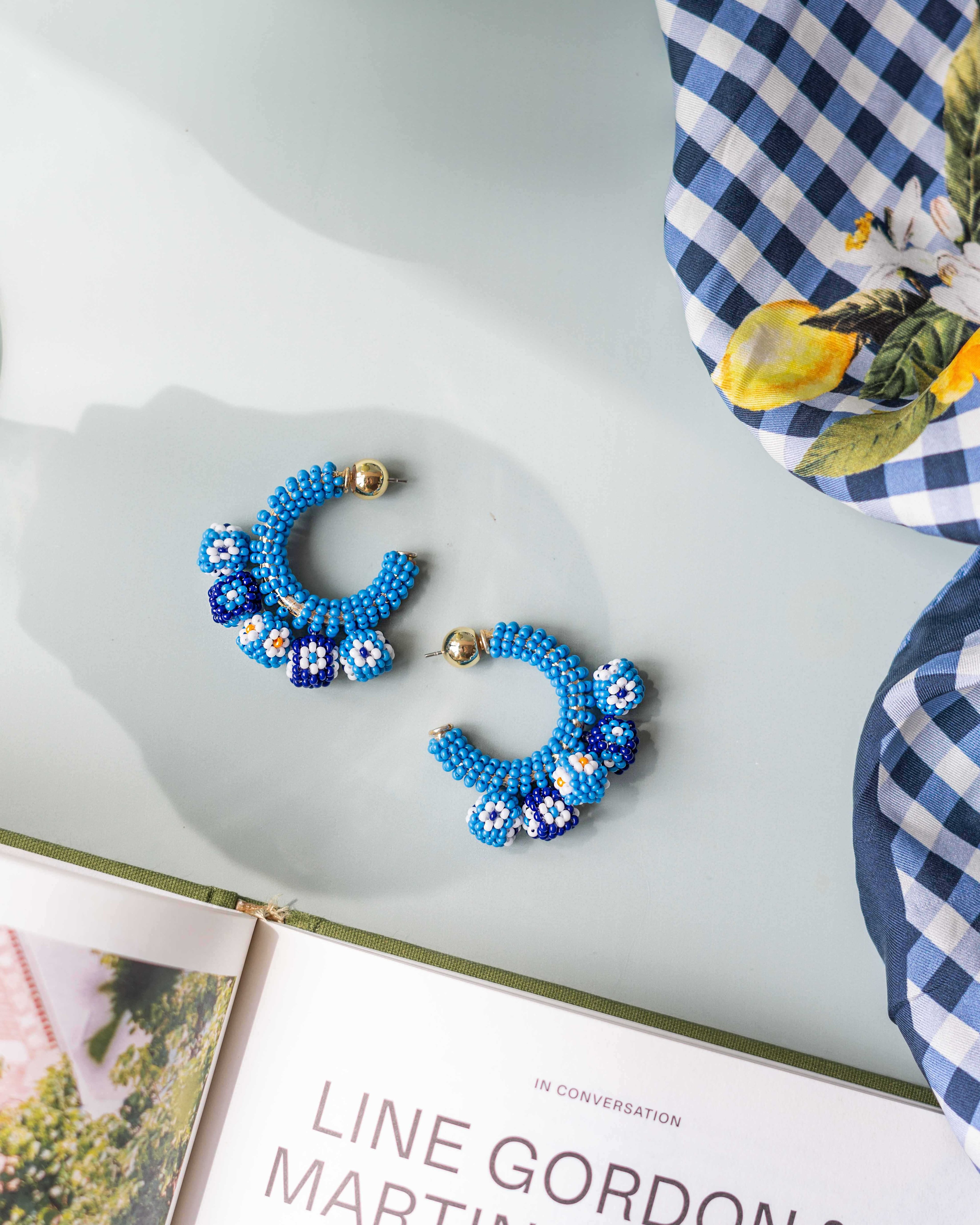 EVIL EYE HOOP EARRINGS