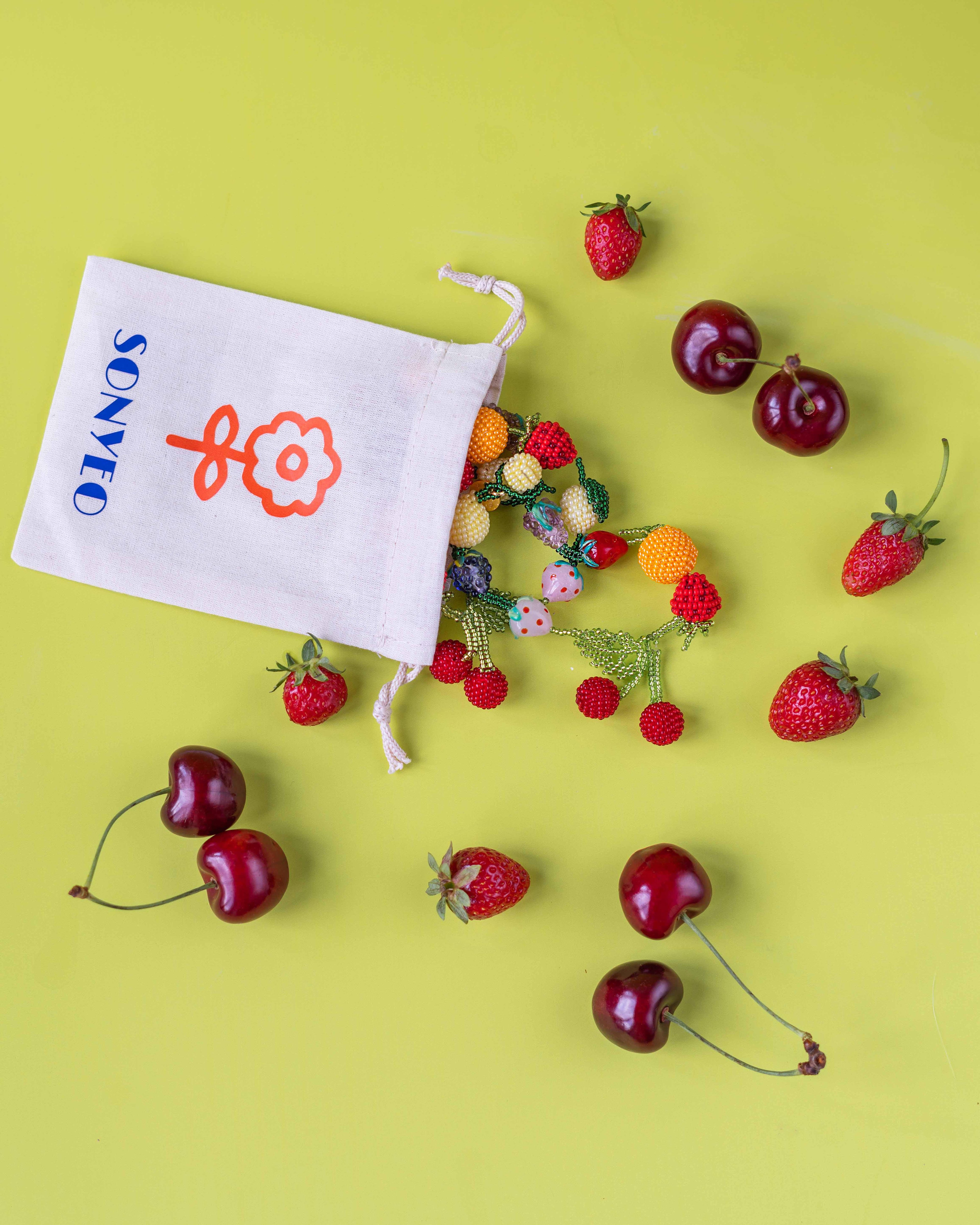 FRUIT BASKET PENDANT BRACELET