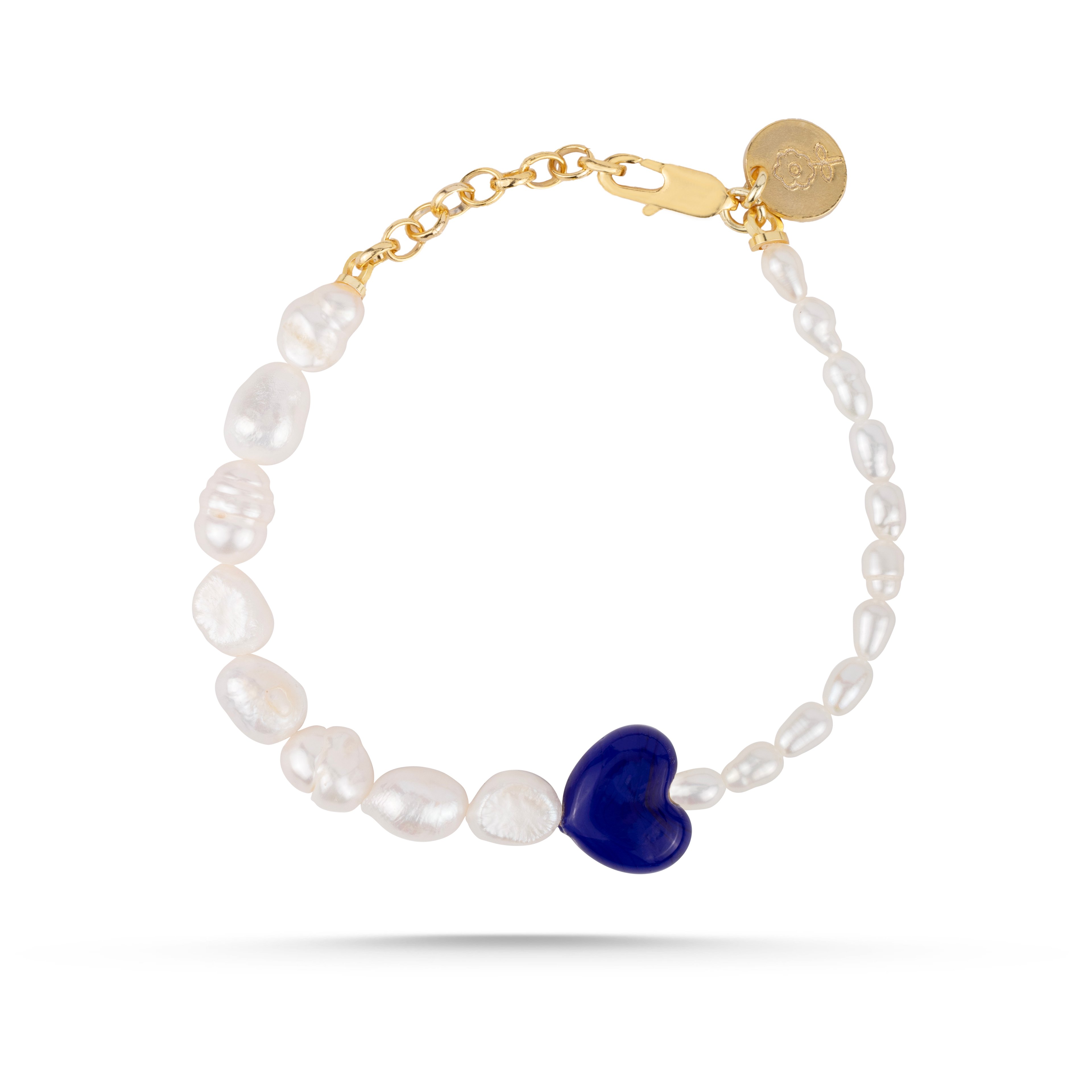 HEART SHAPED CERAMIC & PEARL BRACELETS