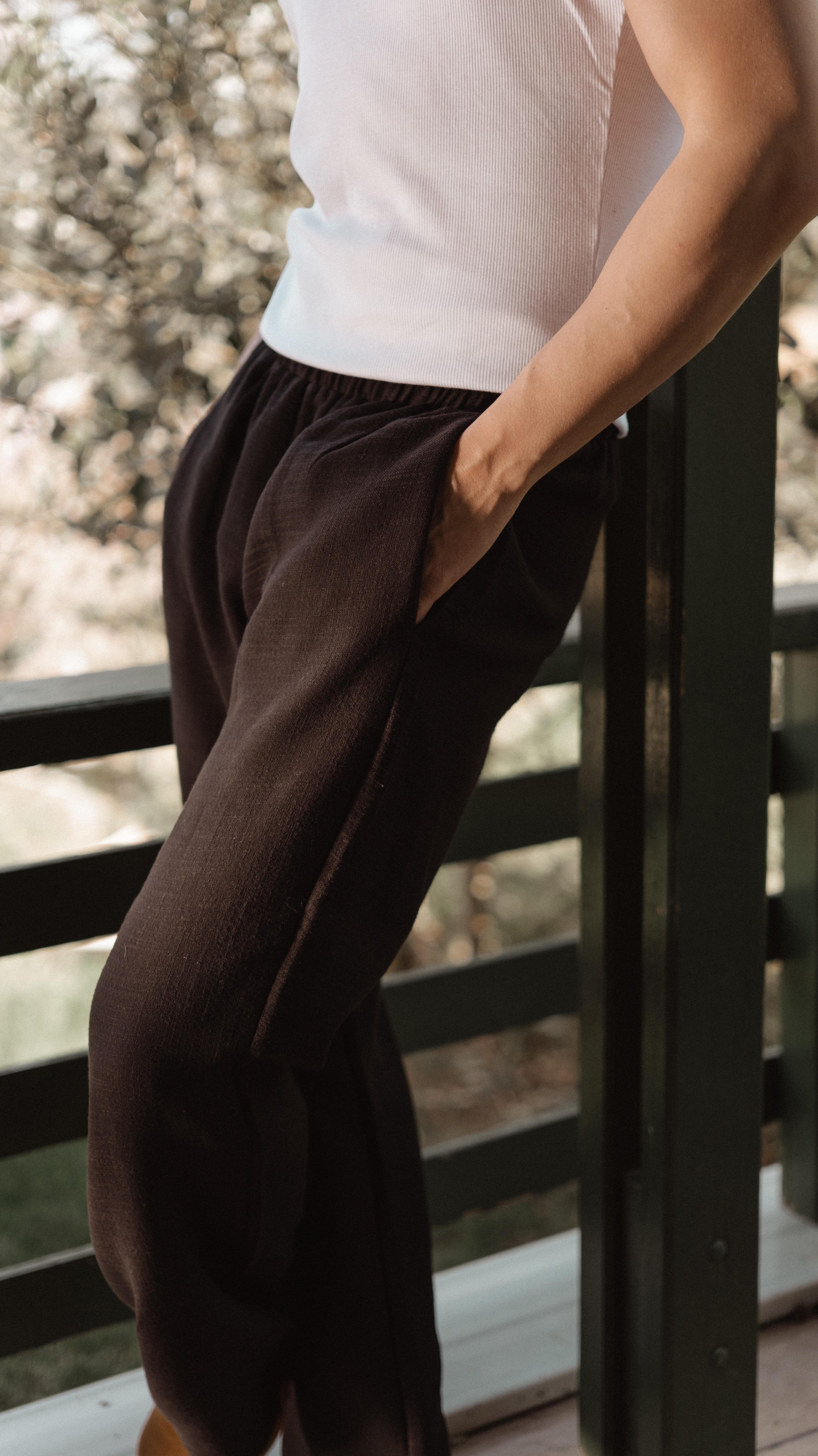 Erkek Müslin Pantolon - Siyah
