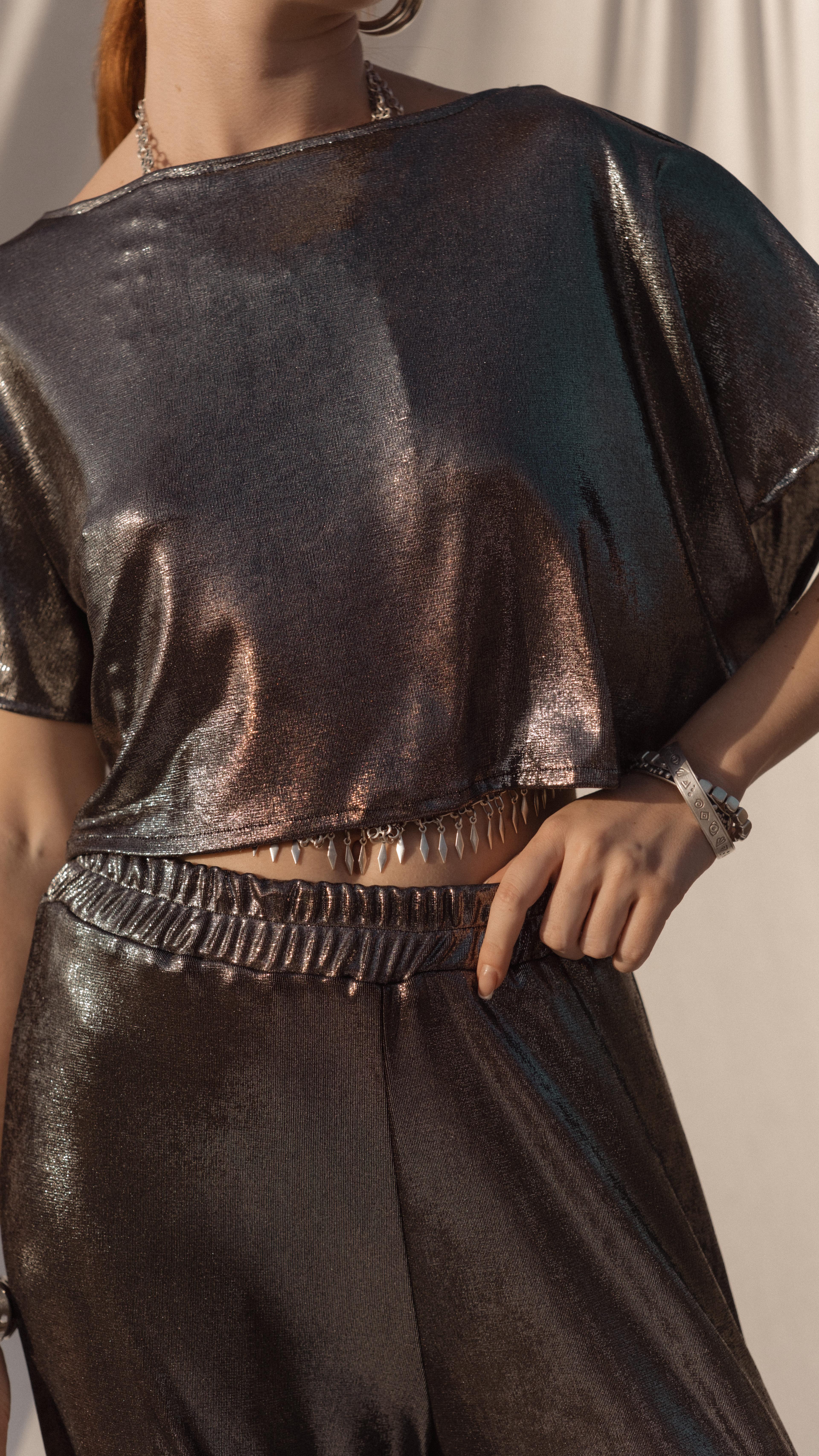 Silver Bedensiz Crop