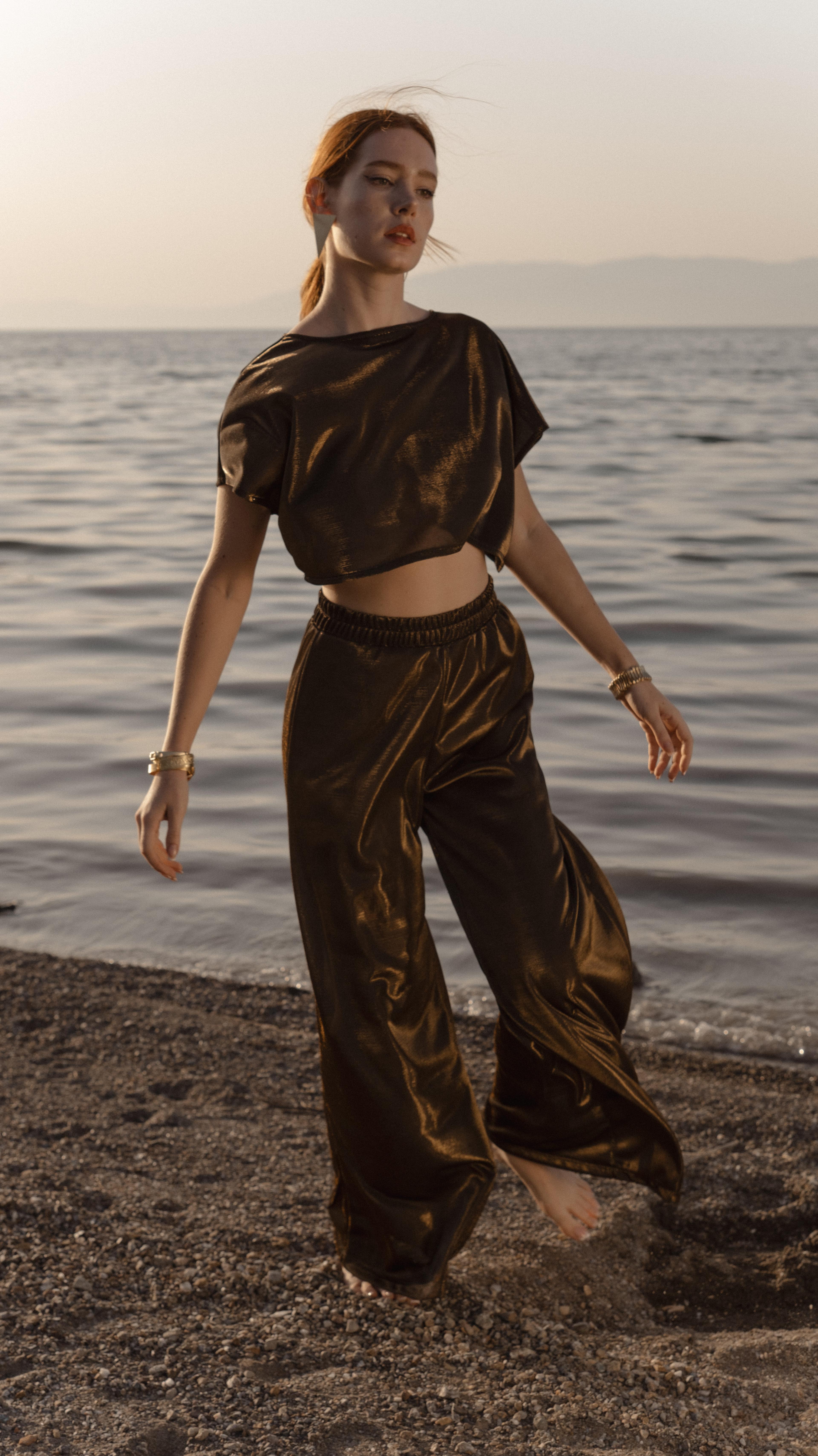 Gold Bedensiz Crop