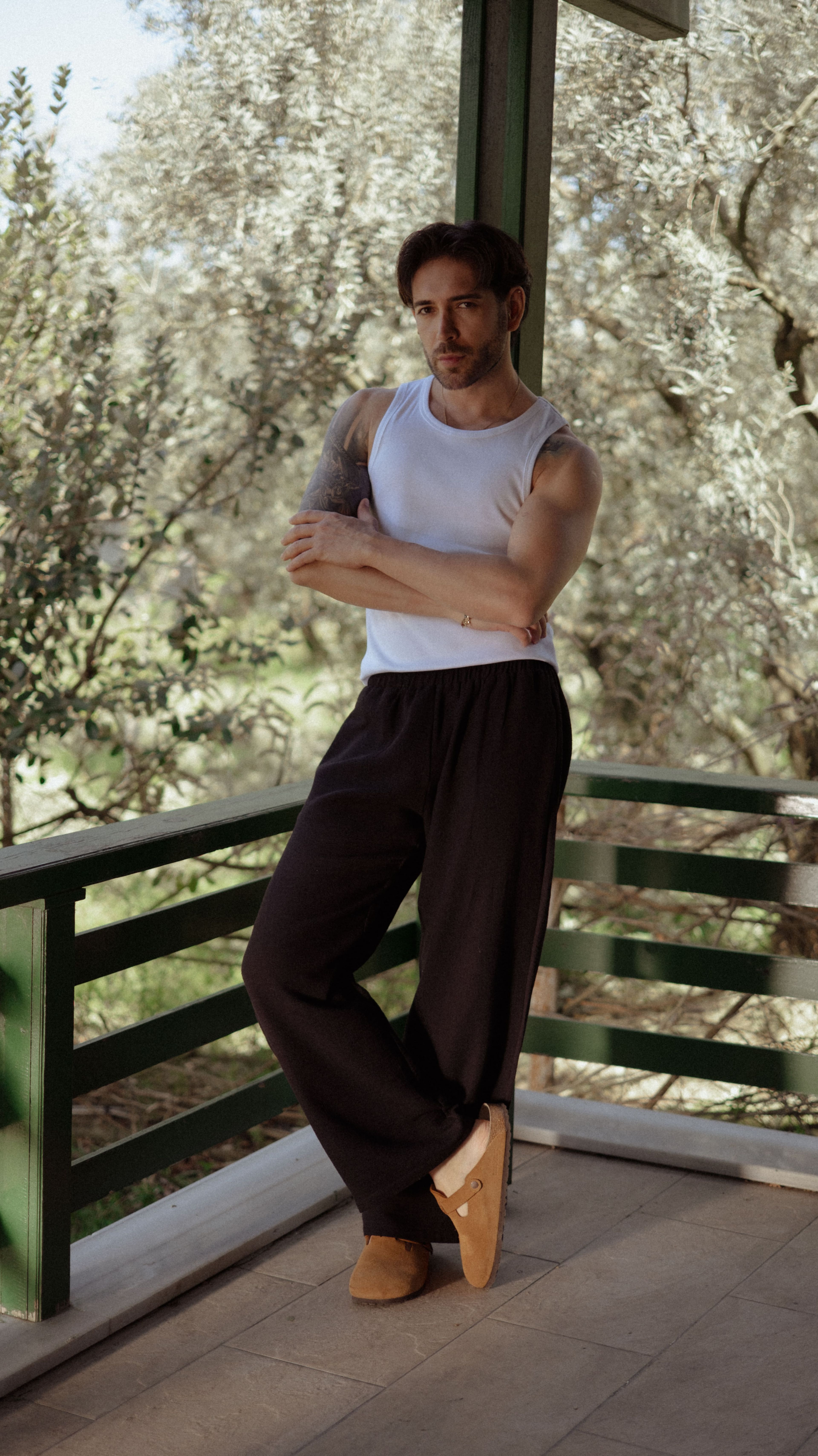Erkek Müslin Pantolon - Siyah