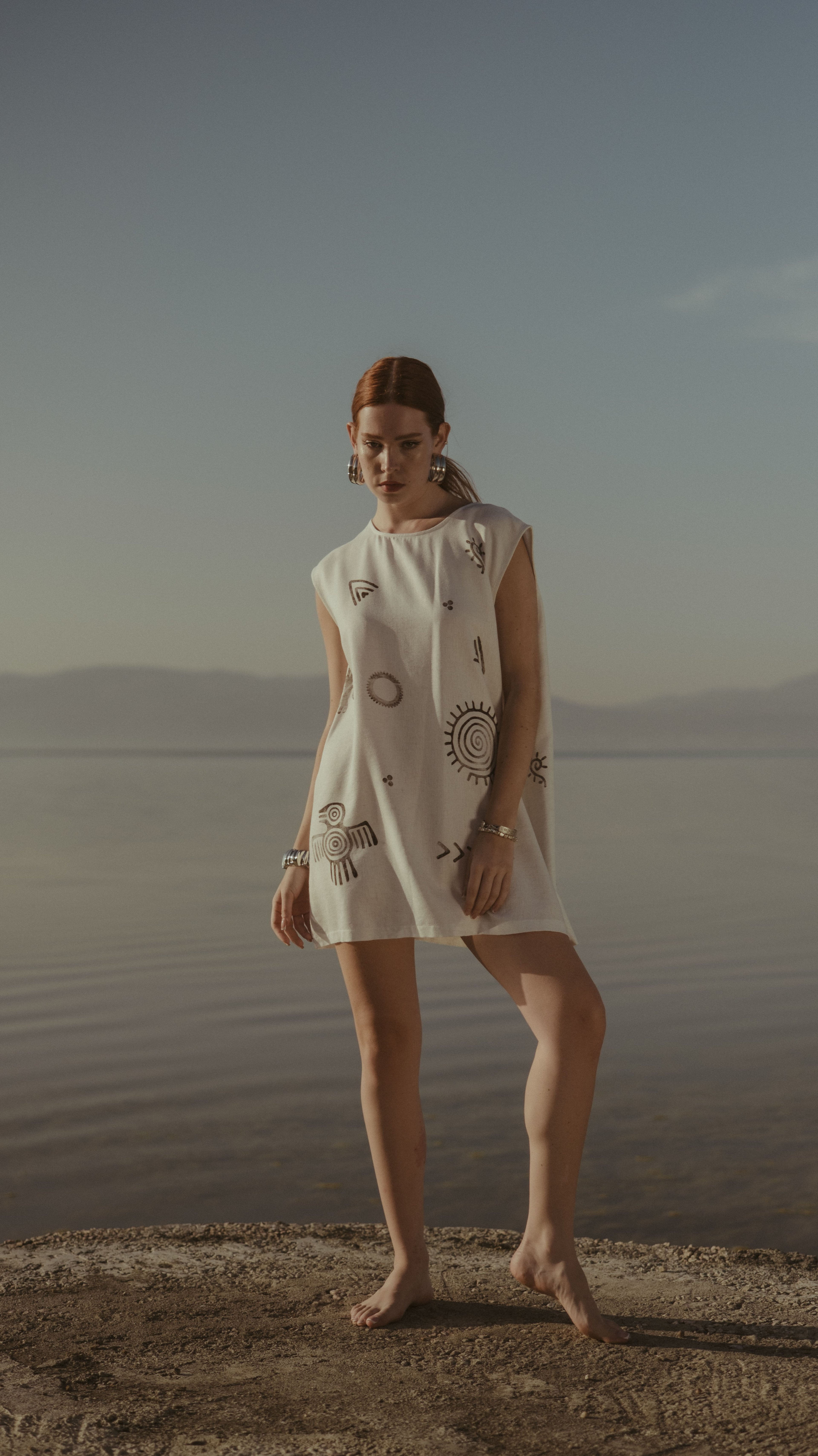Moonstone Keten Elbise