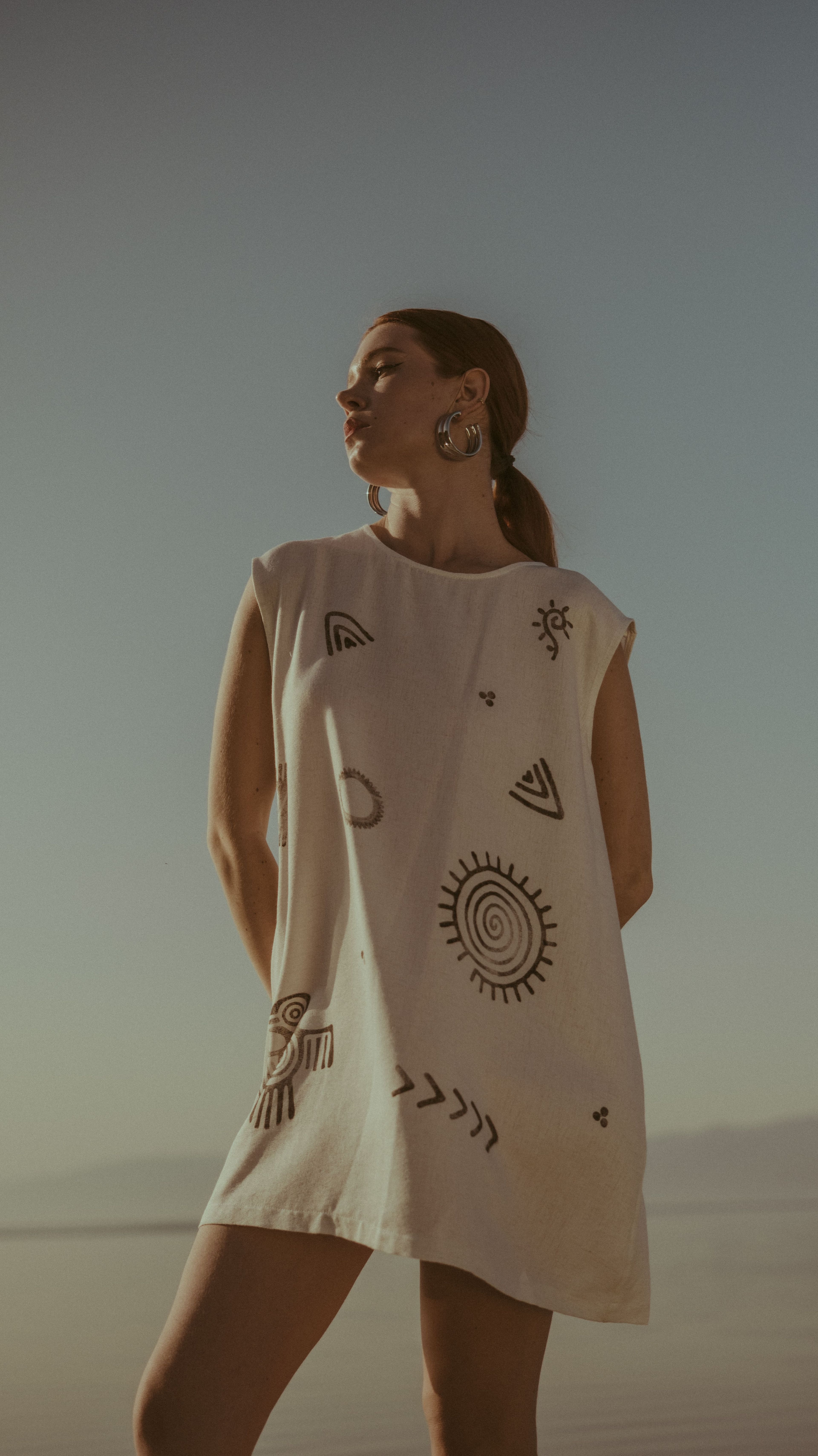 Moonstone Keten Elbise