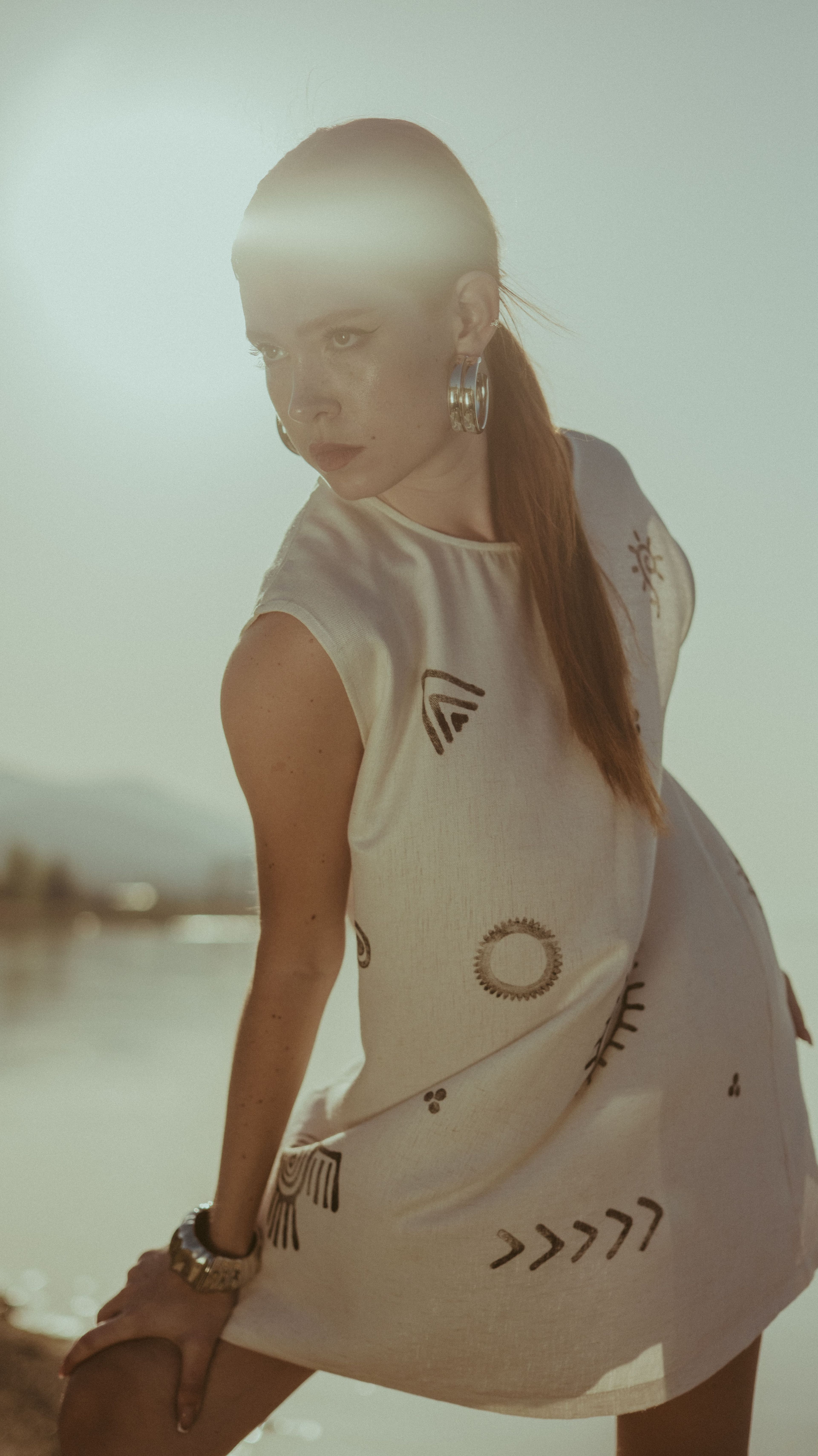 Moonstone Keten Elbise