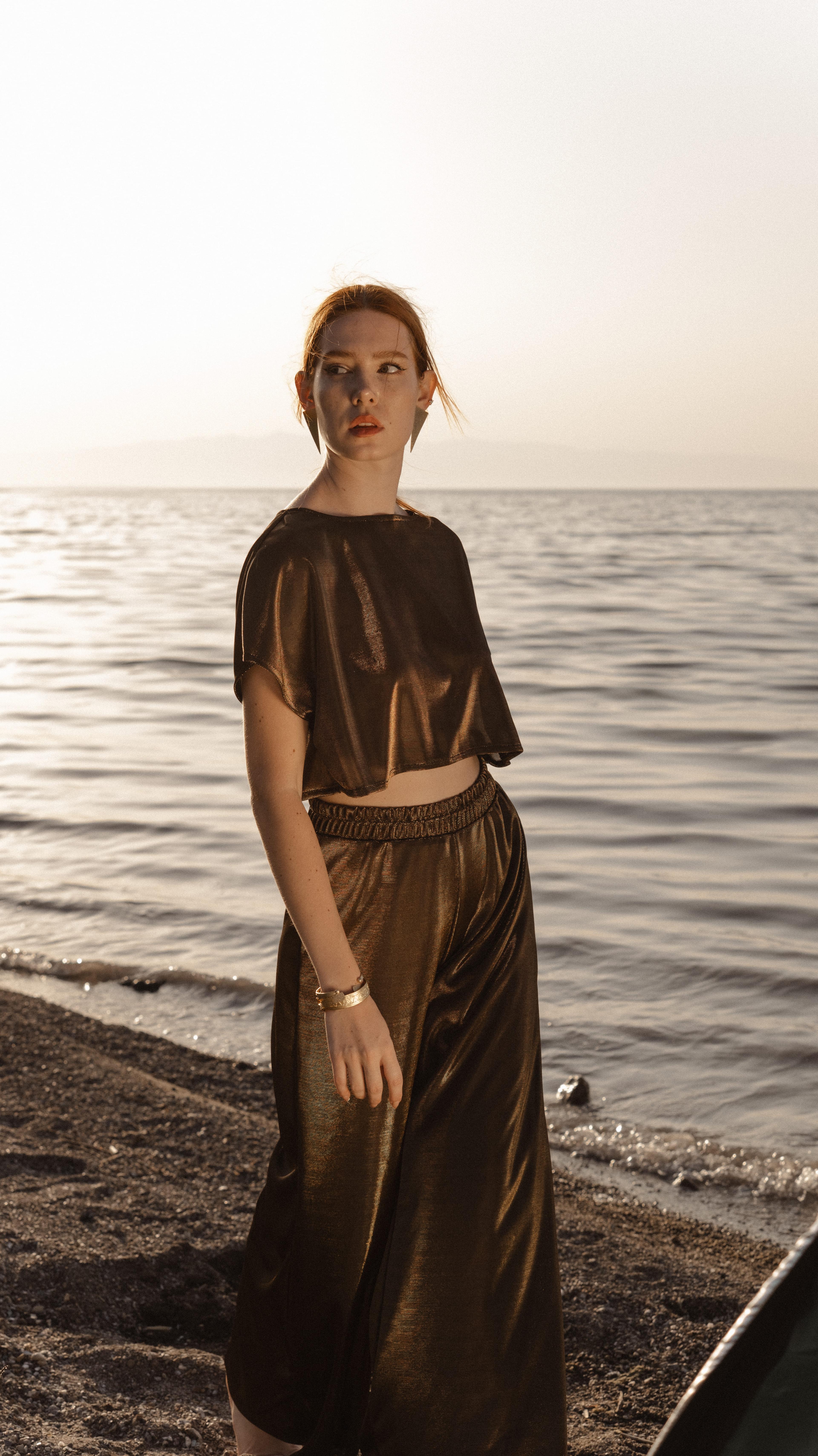 Gold Bedensiz Crop