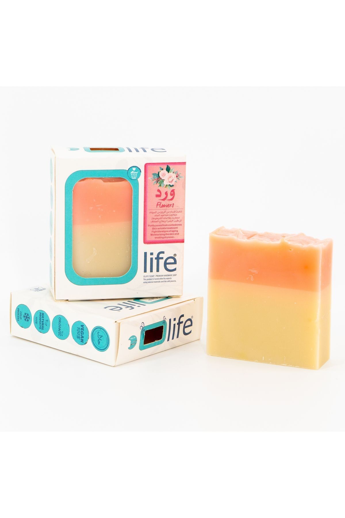 3 Natural Handmade Rose Scented Soap 3x100g