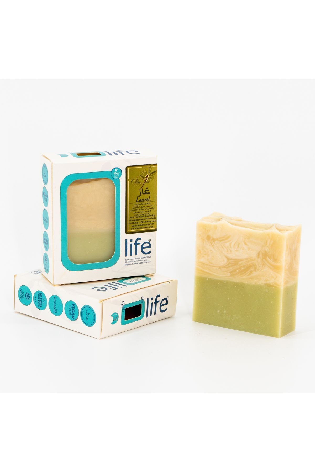 3 Pieces of Natural Handmade Laurel Scented Soap 3x100g