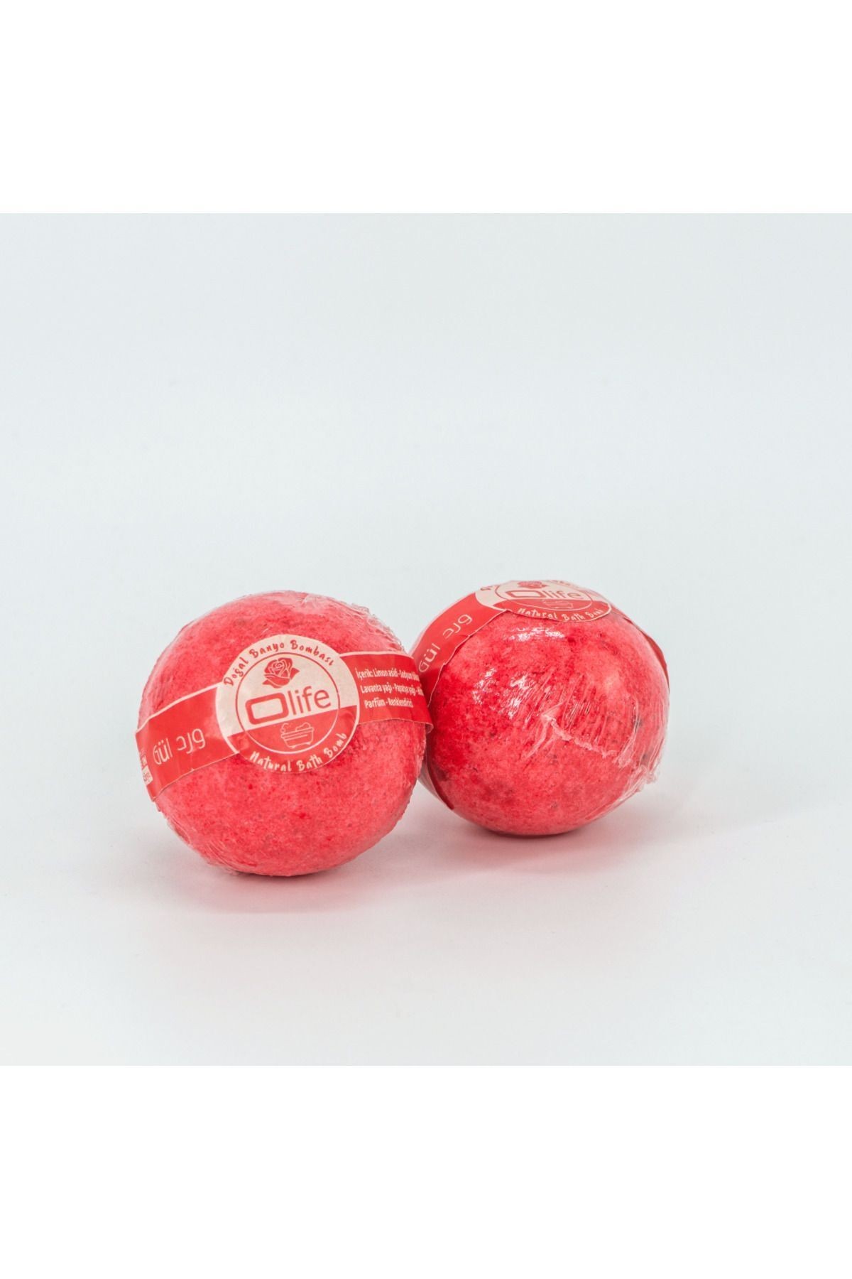 2 Pieces of Handmade Rose Scented Bath Balls (2x100g)
