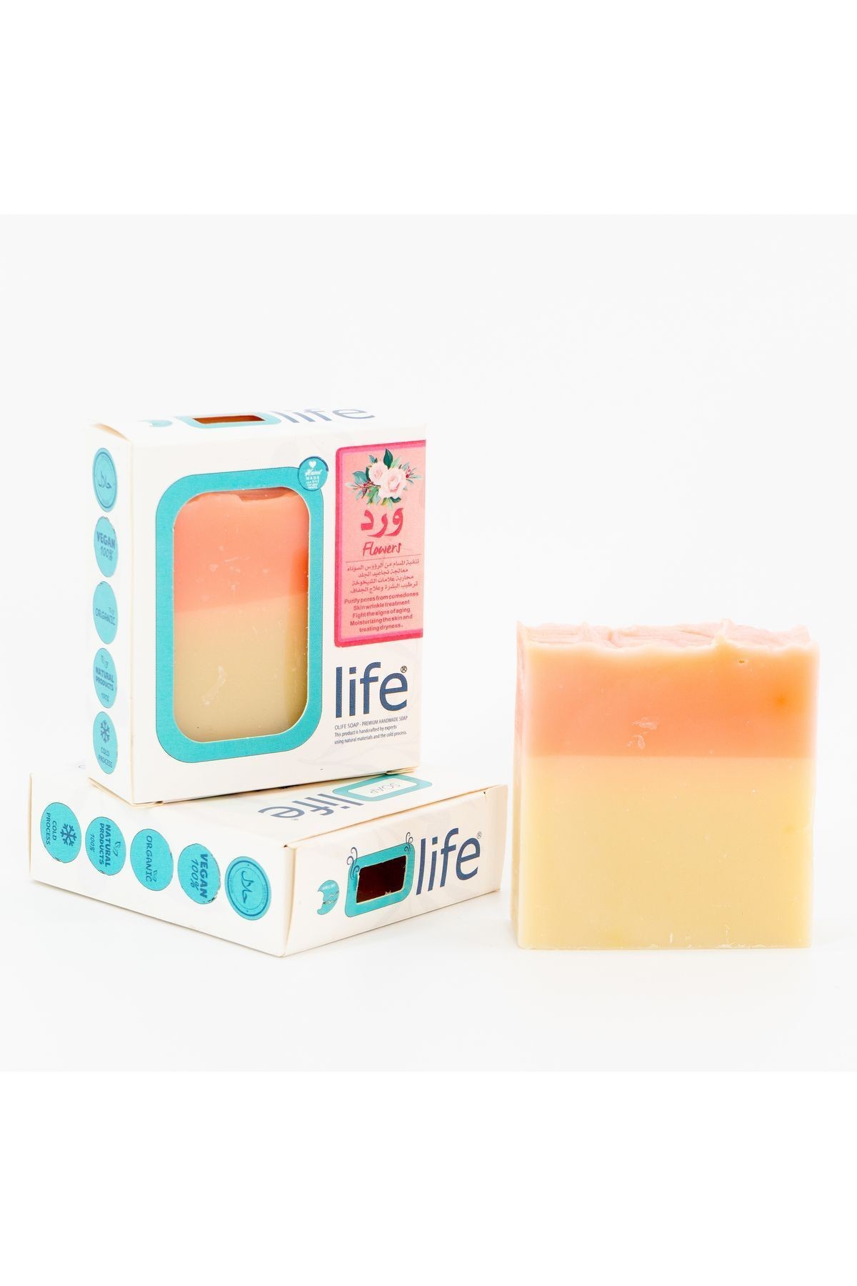 3 Natural Handmade Rose Scented Soap 3x100g