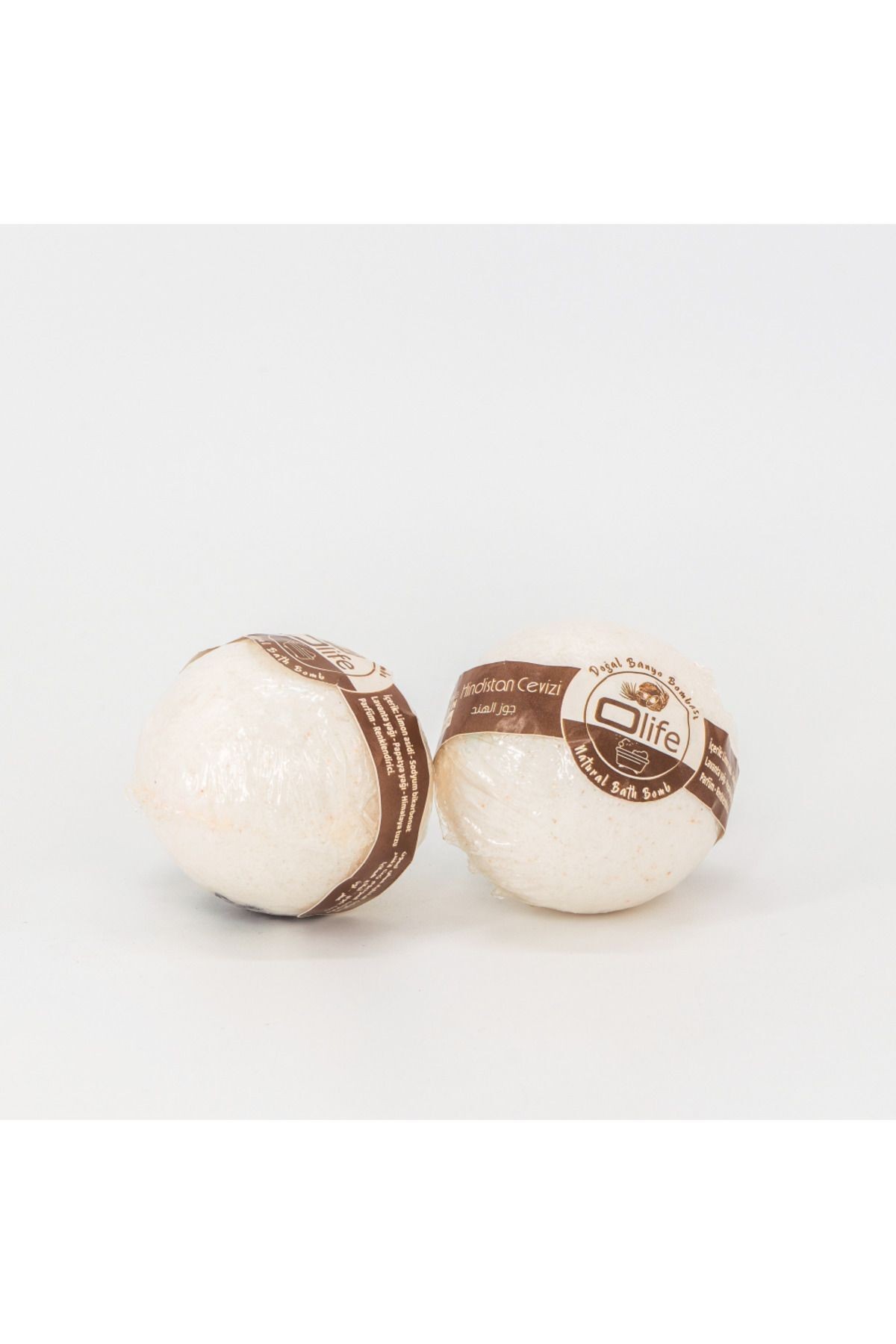 Hand 2 Pieces of Handmade Coconut Scented Bath Balls 2x100g