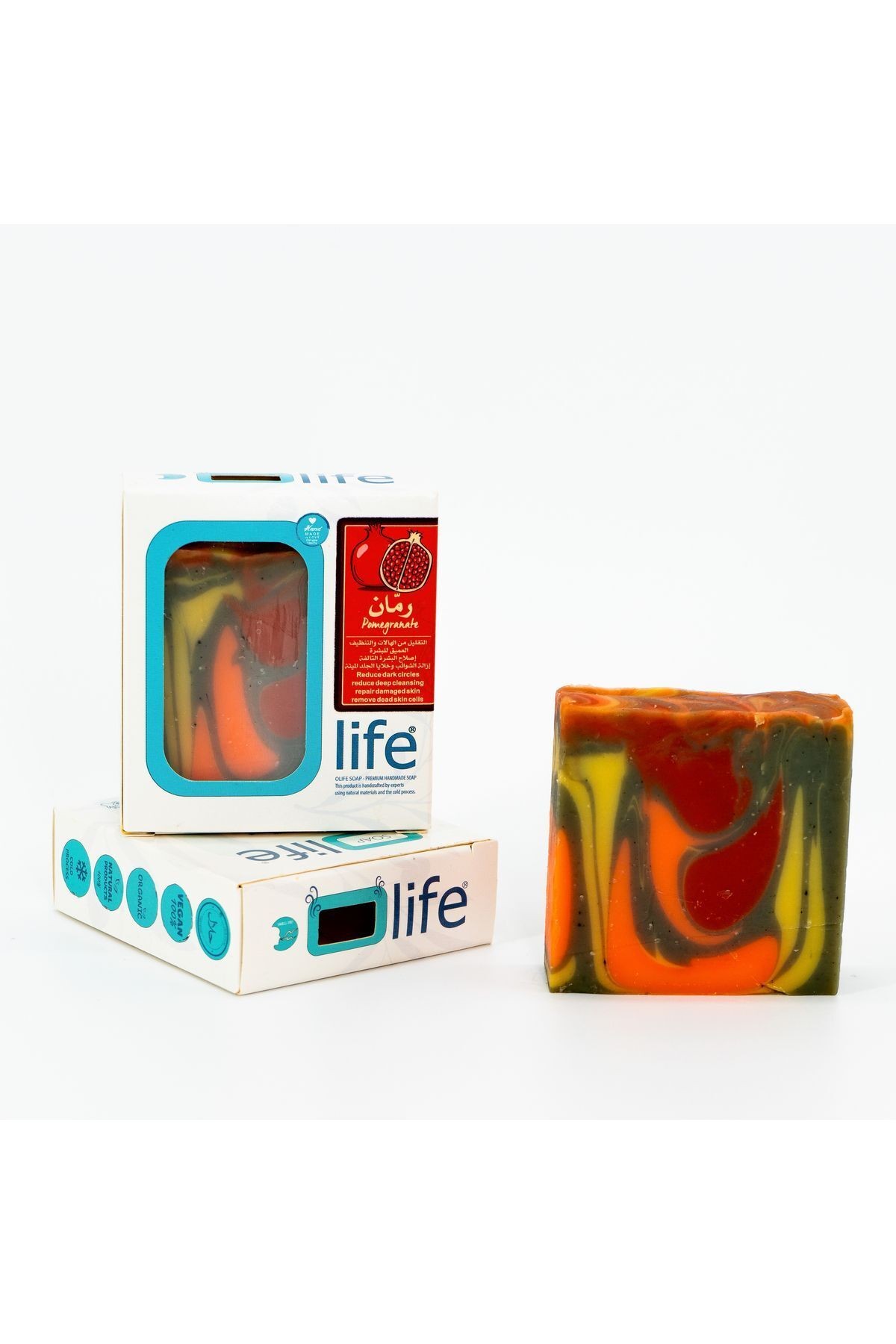 3 Natural Handmade Pomegranate Scented Soap 3x100g