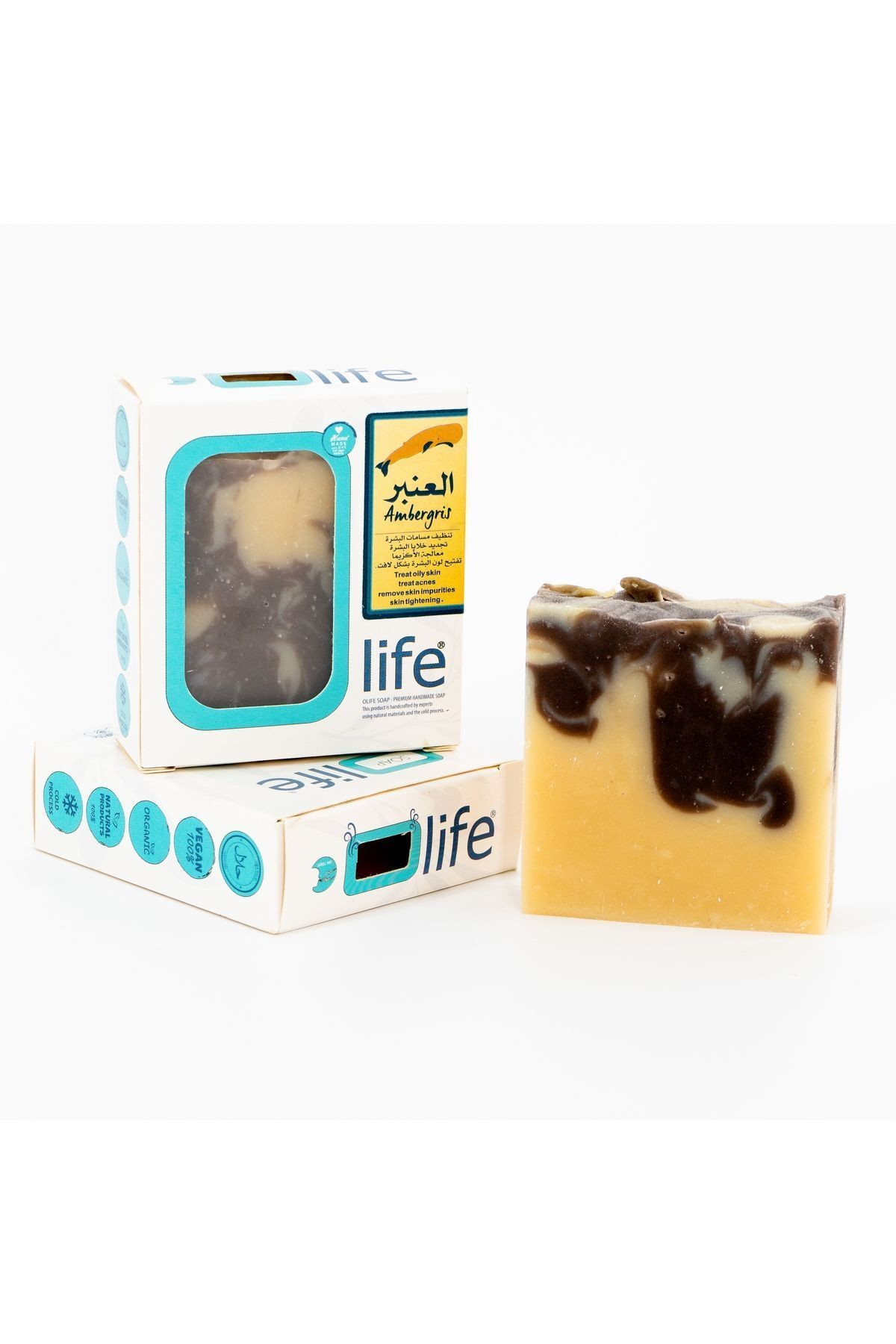 3 Natural Handmade Amber Scented Soap 3x100g