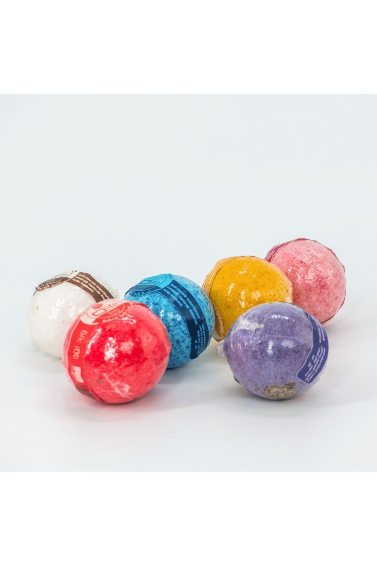 Handmade 6-Pack Mixed Scented Bath Balls 6x100g