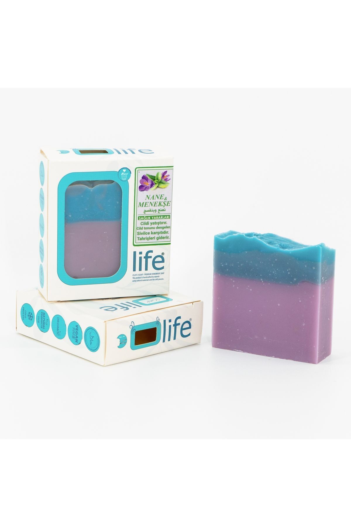 3 Pieces Natural Handmade Violet Soap 3x100g