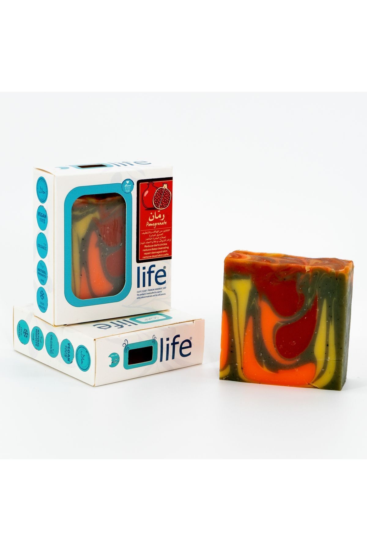 3 Natural Handmade Pomegranate Scented Soap 3x100g