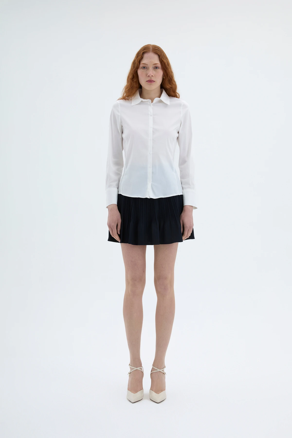 Quzu Kadın slimfit gömlek likralı