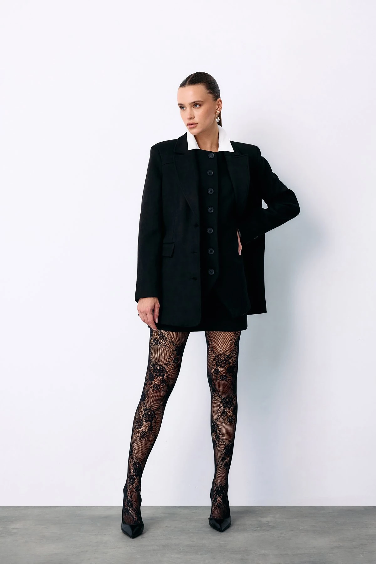 Kısa Süet Etek - SİYAH